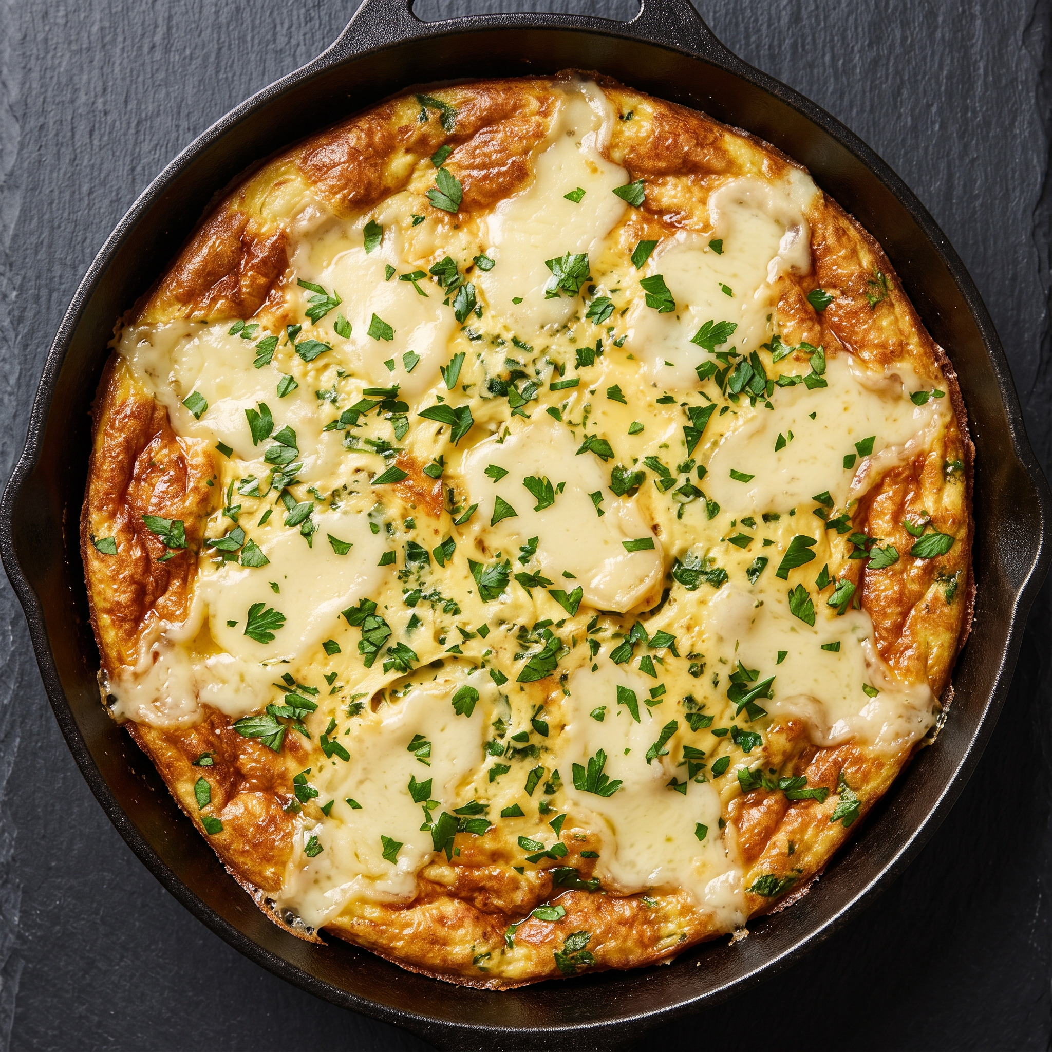 Frittata ai formaggi – goldbraun und käsezart