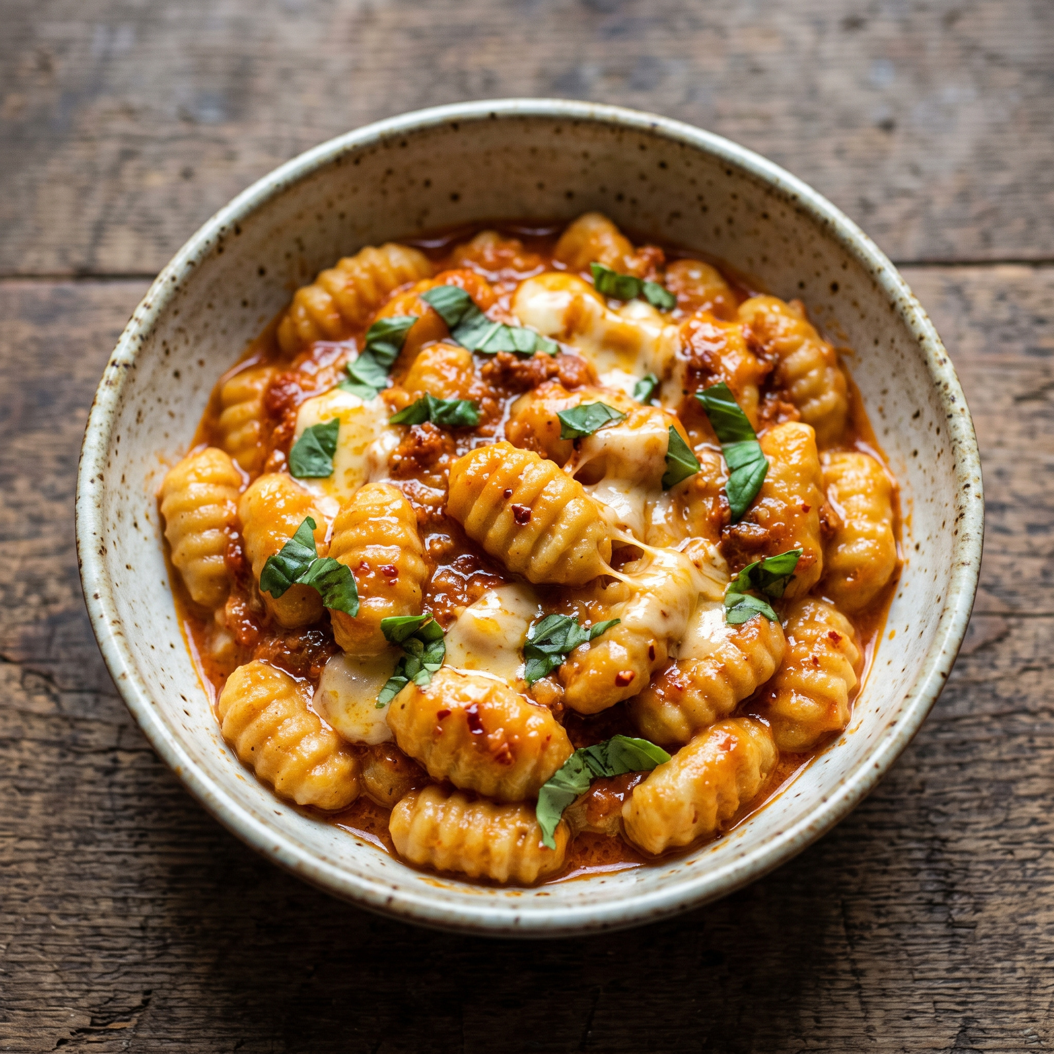 Gnocchi calabresi mit ’nduja und Provola