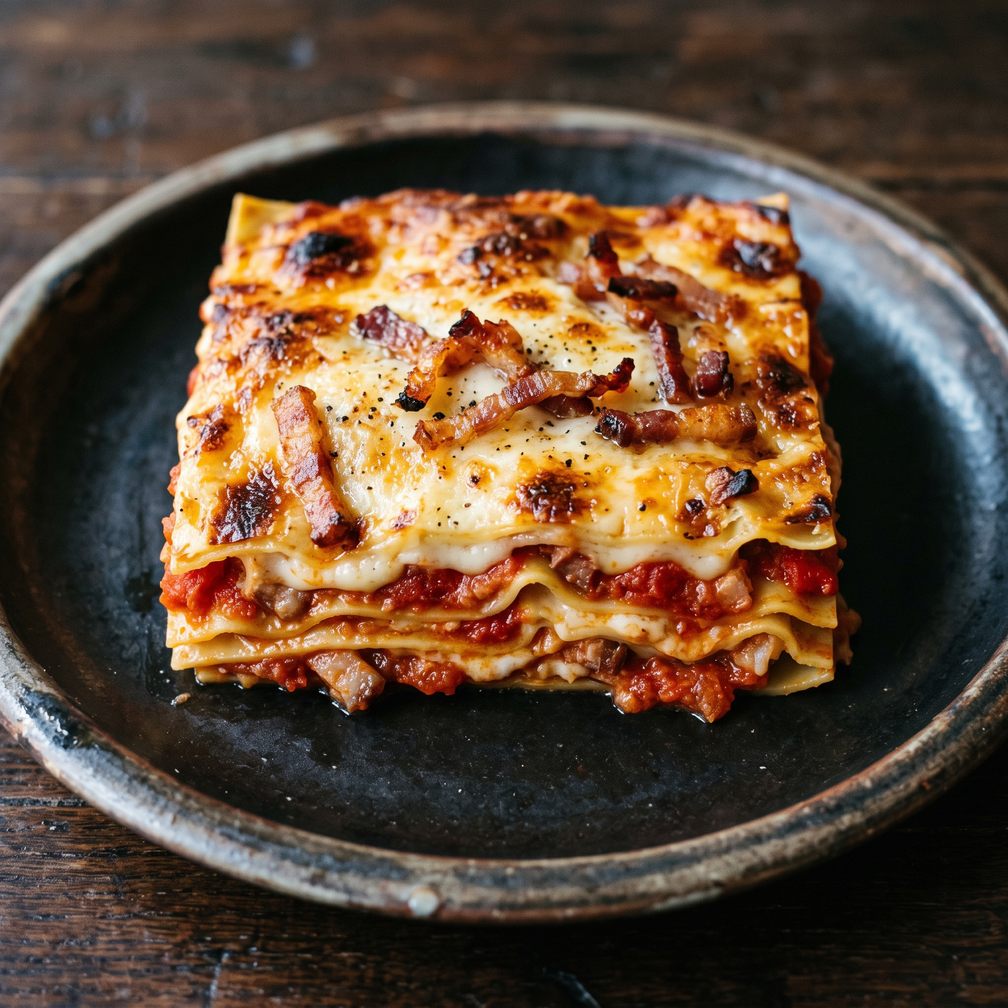 Lasagne all’Amatriciana aus dem Latium