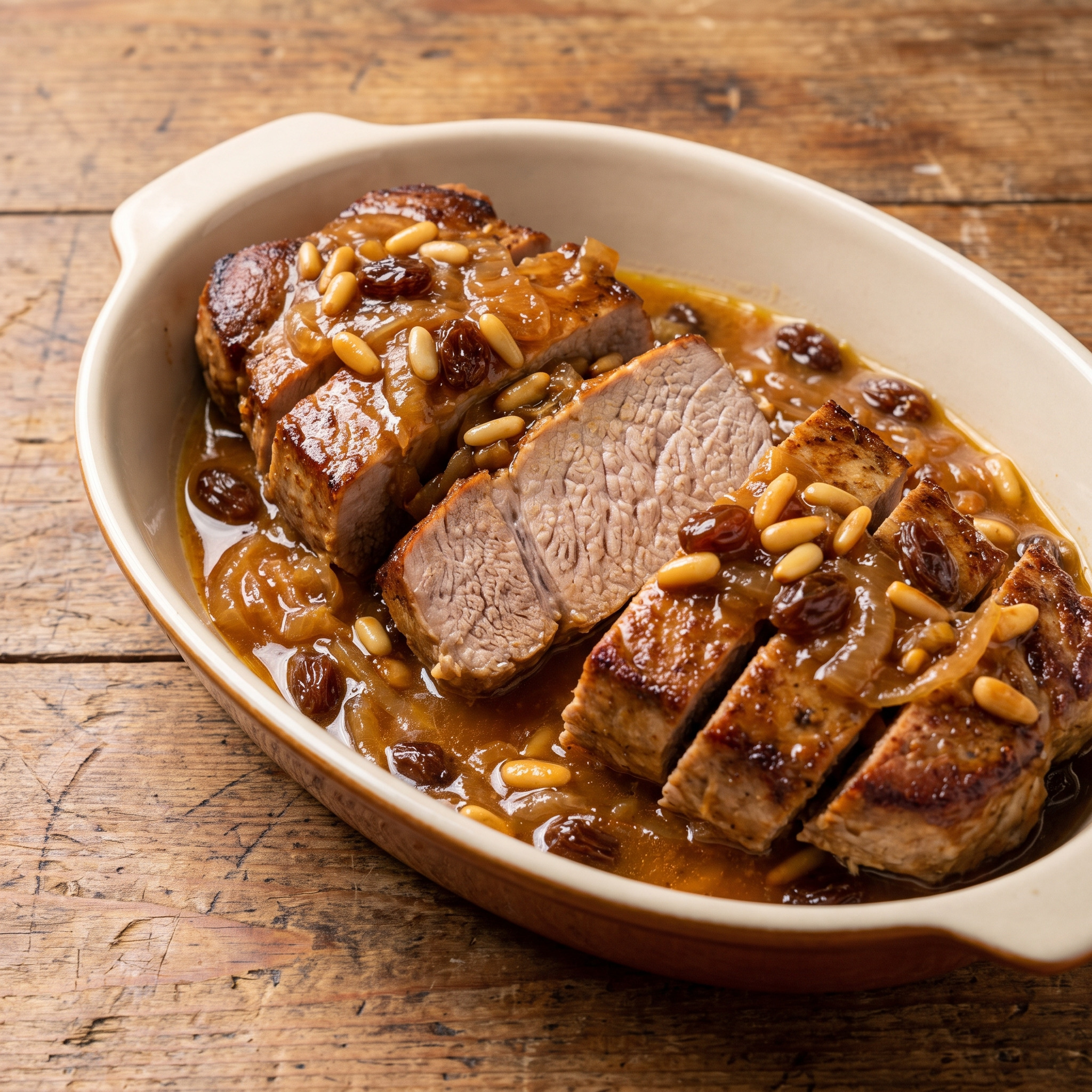 Maiale in saor – venezianisches Schweinefleisch mit Zwiebeln