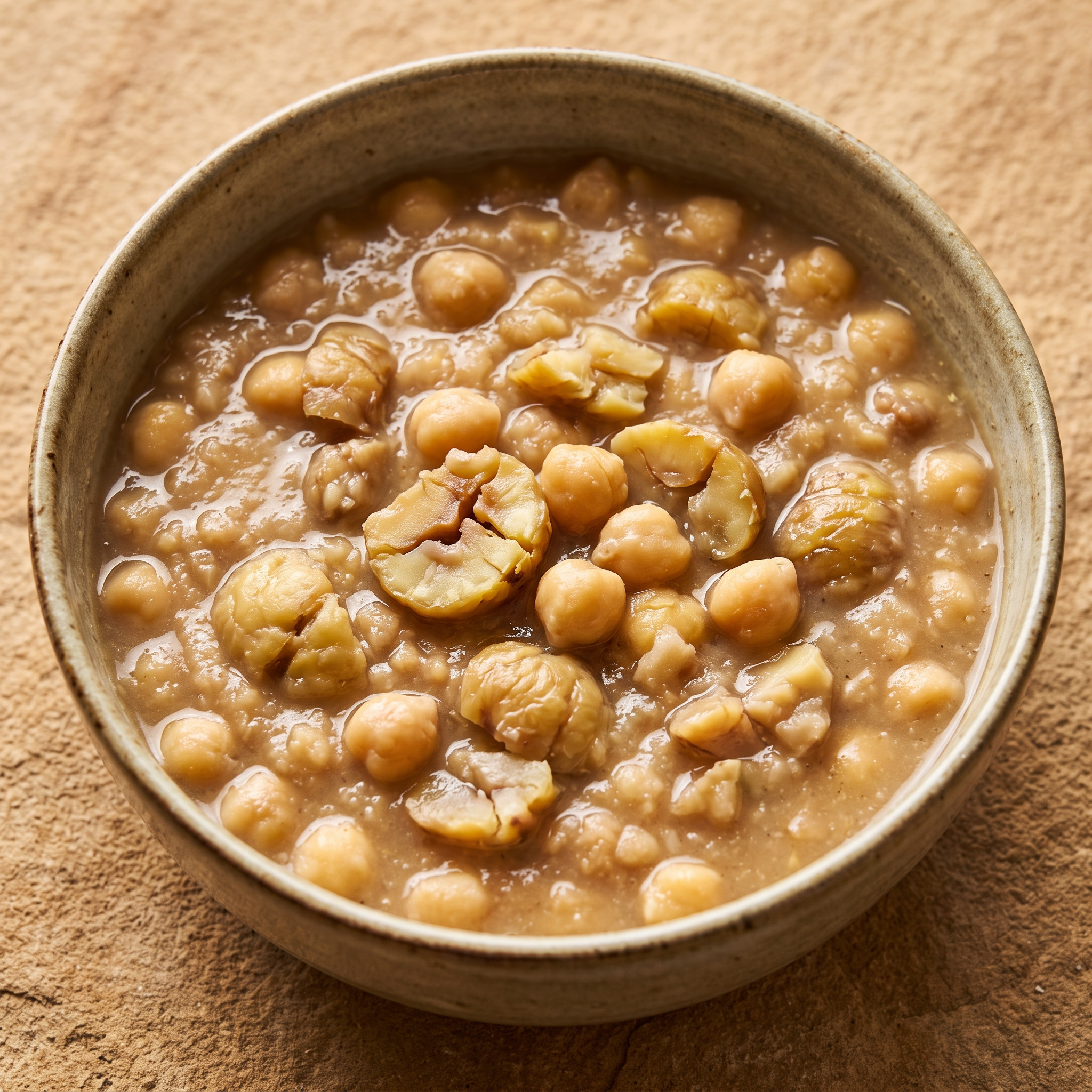 Minestra di ceci e castagne aus der Tuscia