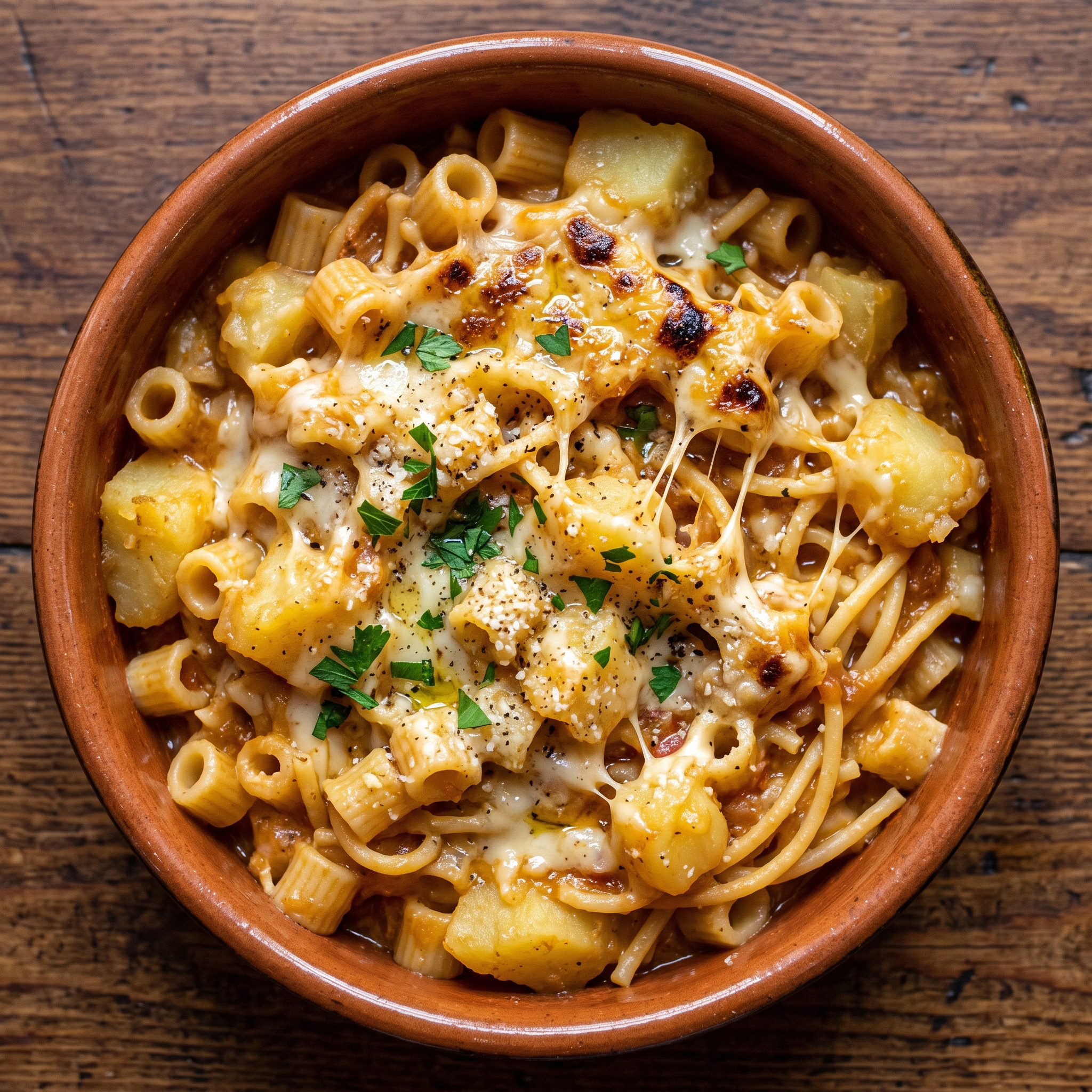 Pasta, patate e provola: cremige Pasta aus Kampanien