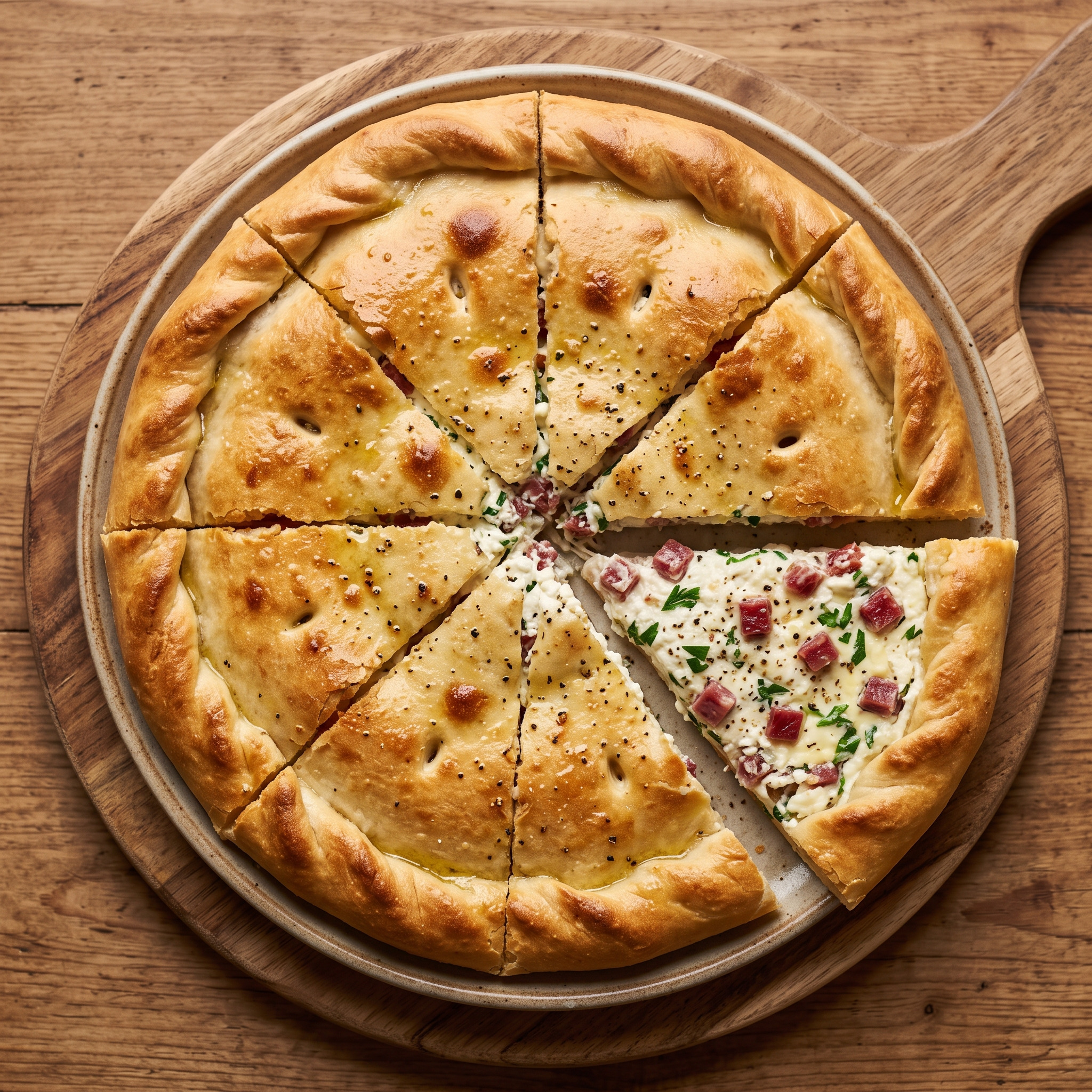 Pizza alla reggina aus Kalabrien