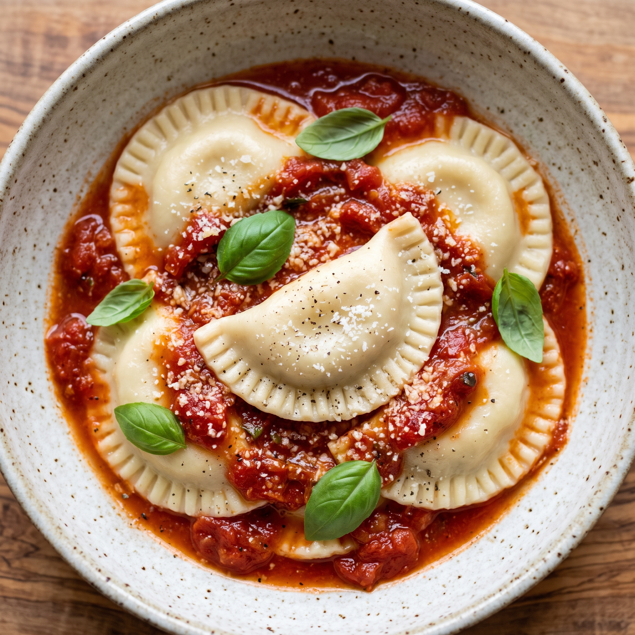 Ravioli con ricotta aus Apulien