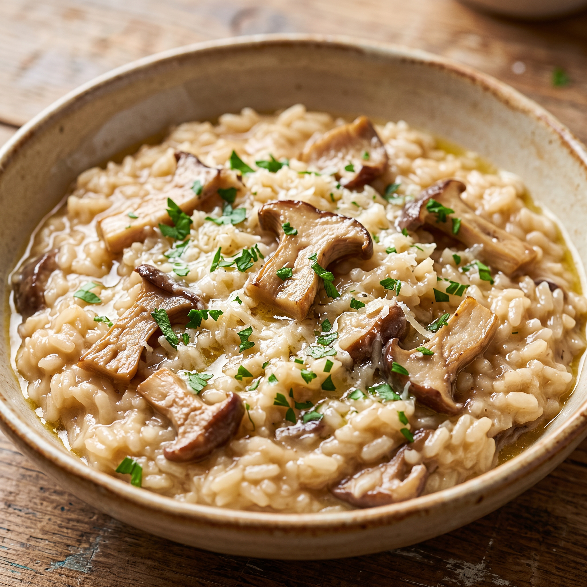 Risotto ai funghi cardoncelli aus Apulien