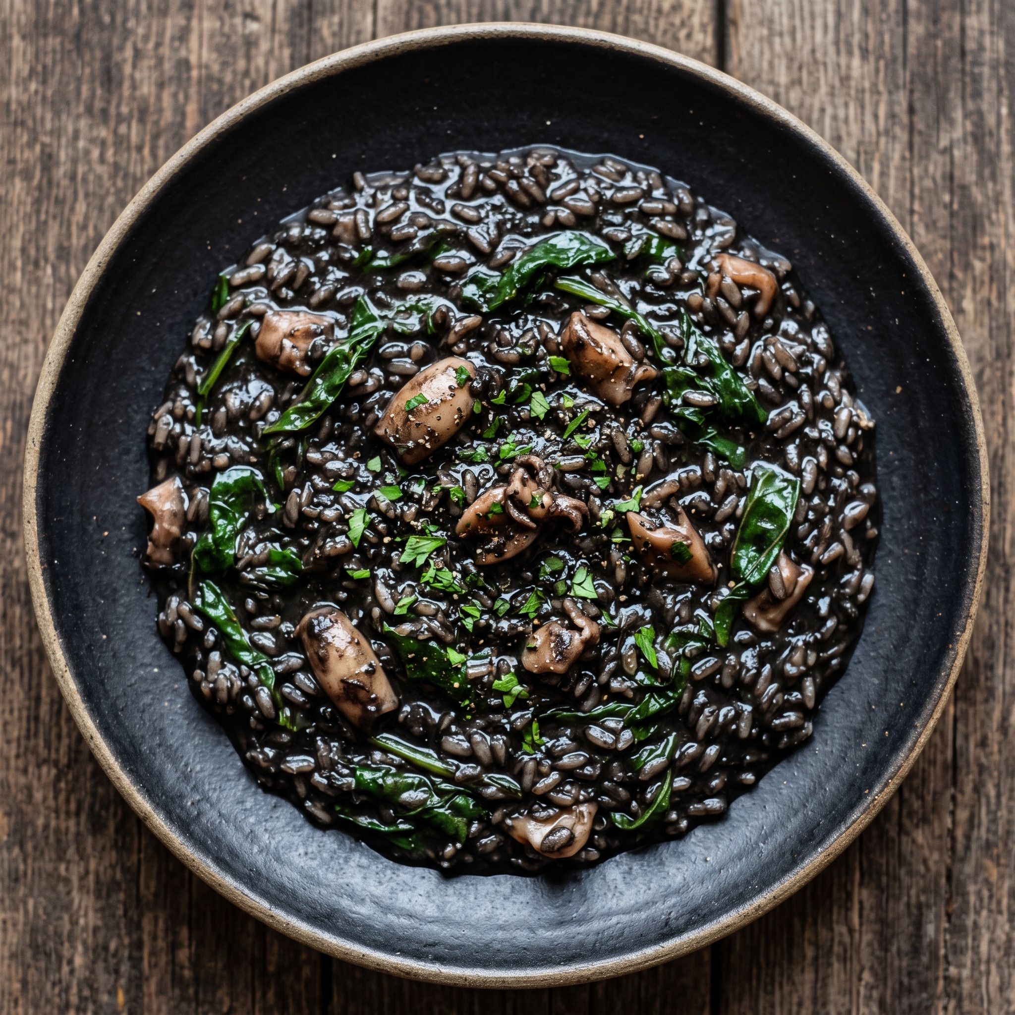 Risotto nero con le seppie alla fiorentina