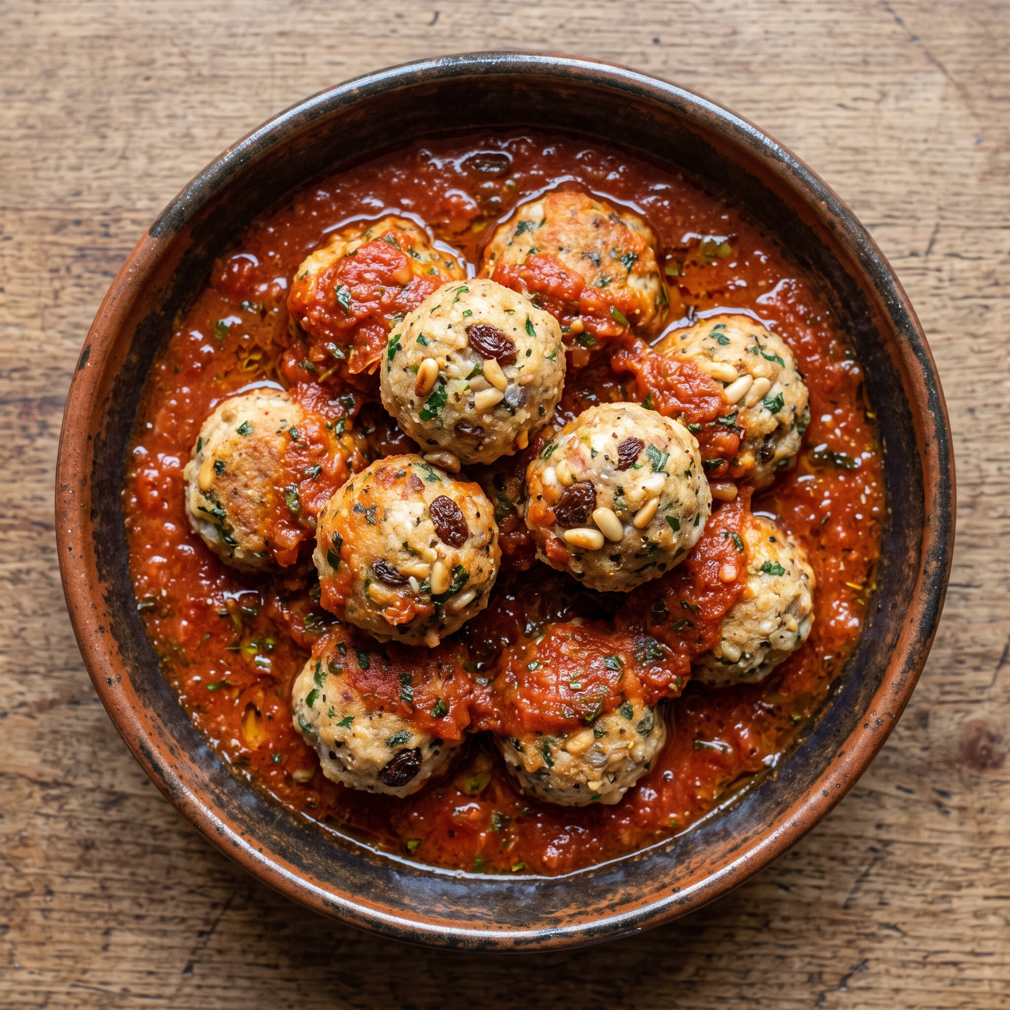 Sizilianische Fischbällchen mit würzigem Sugo