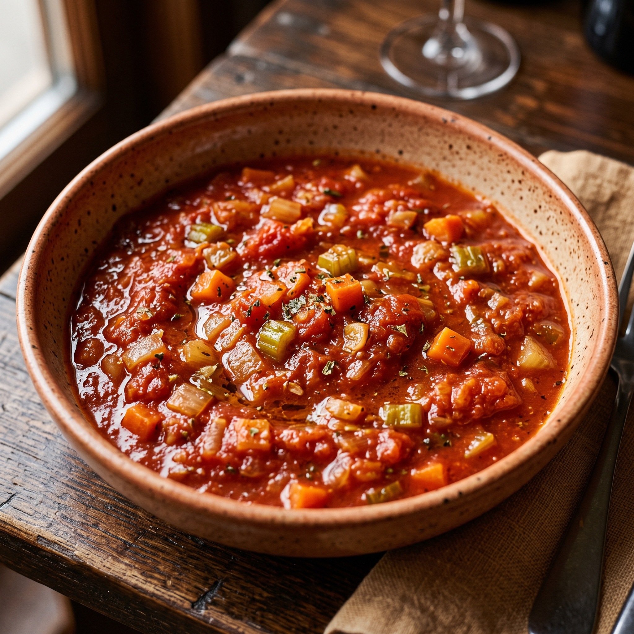 Sugo finto – toskanische Gemüsesauce mit Rotwein