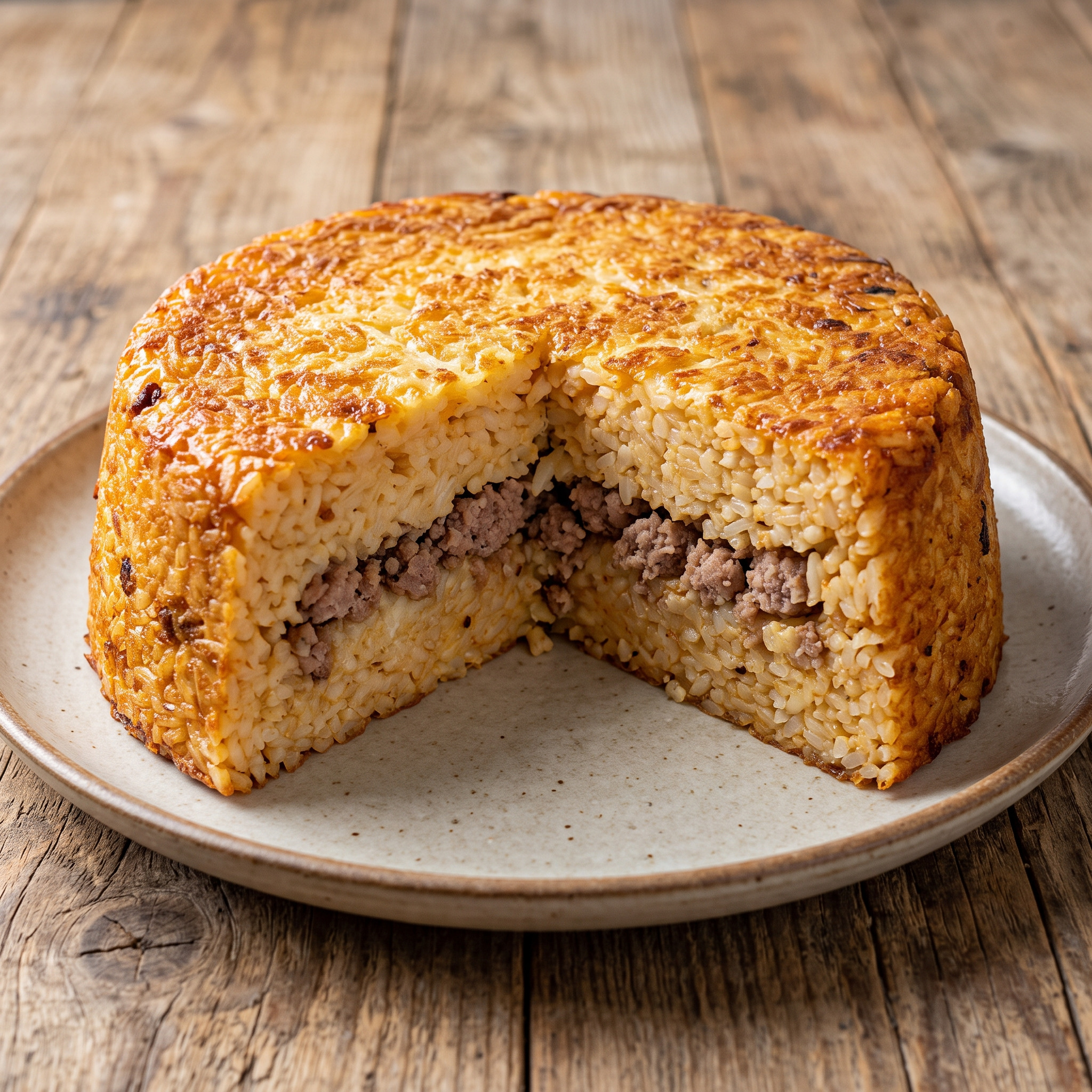 Timballo di riso alla norcina aus Umbrien