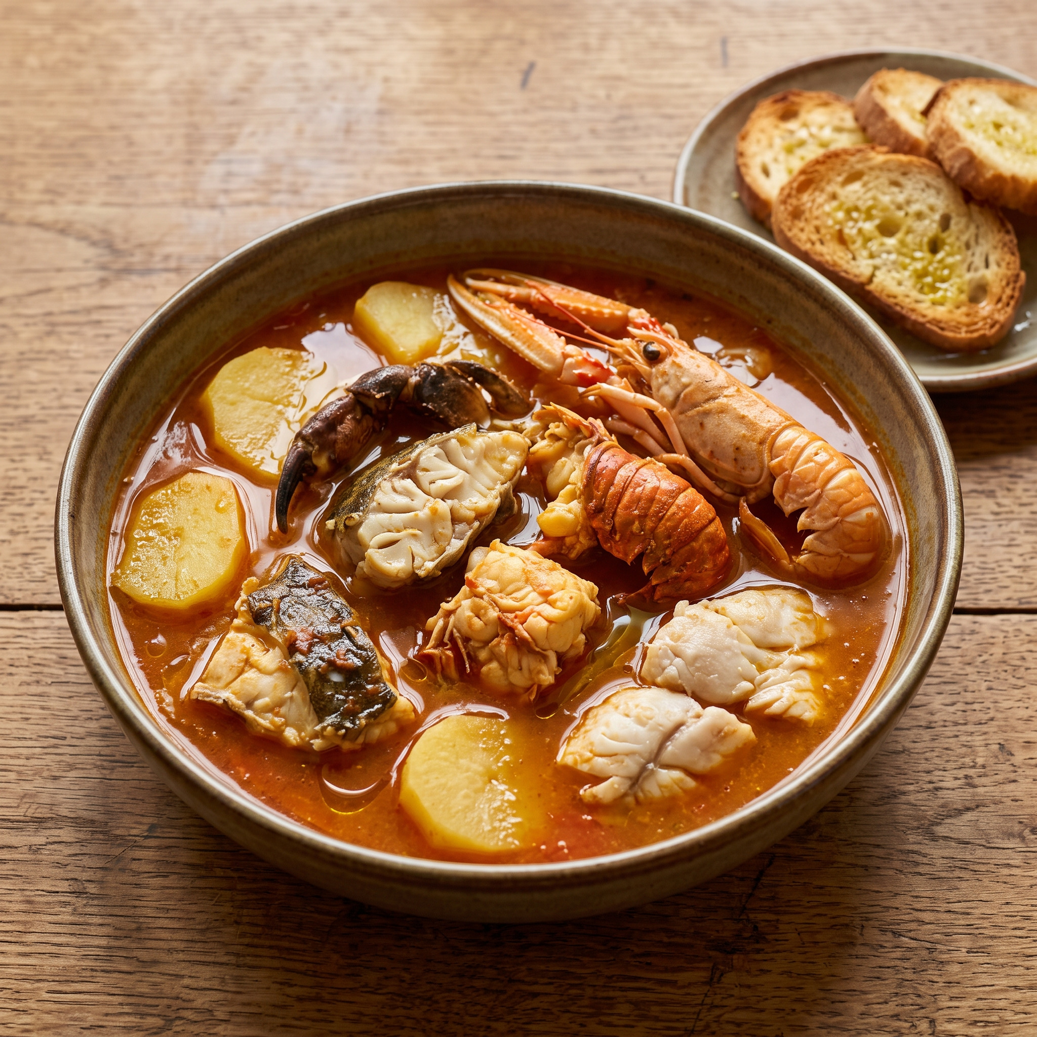 Aziminu – korsische Fischsuppe mit Meeresfrüchten