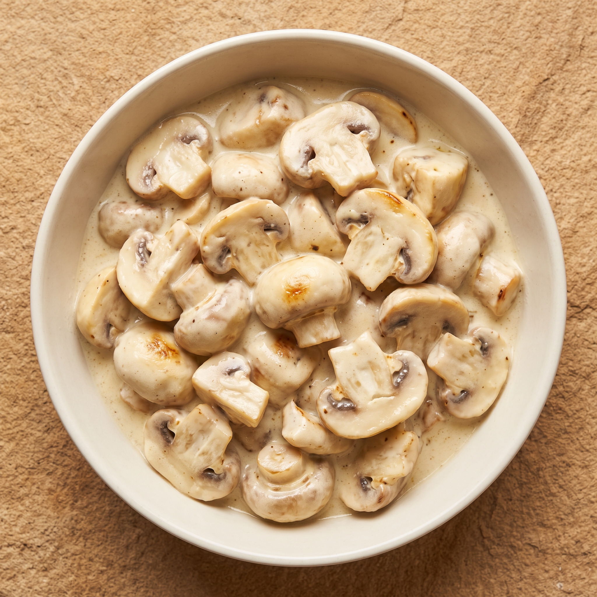 Cremige Champignons de Paris aus Île-de-France
