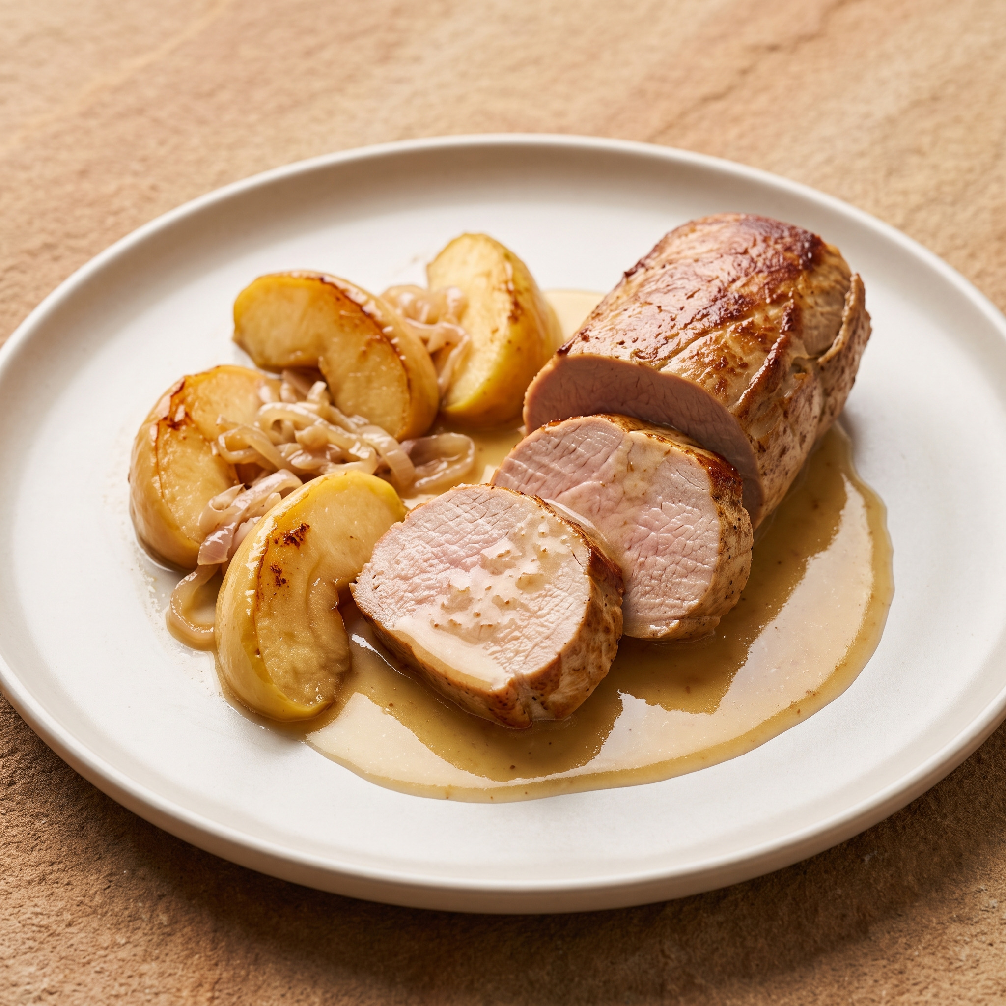 Filet mignon mit Äpfeln und Cidre