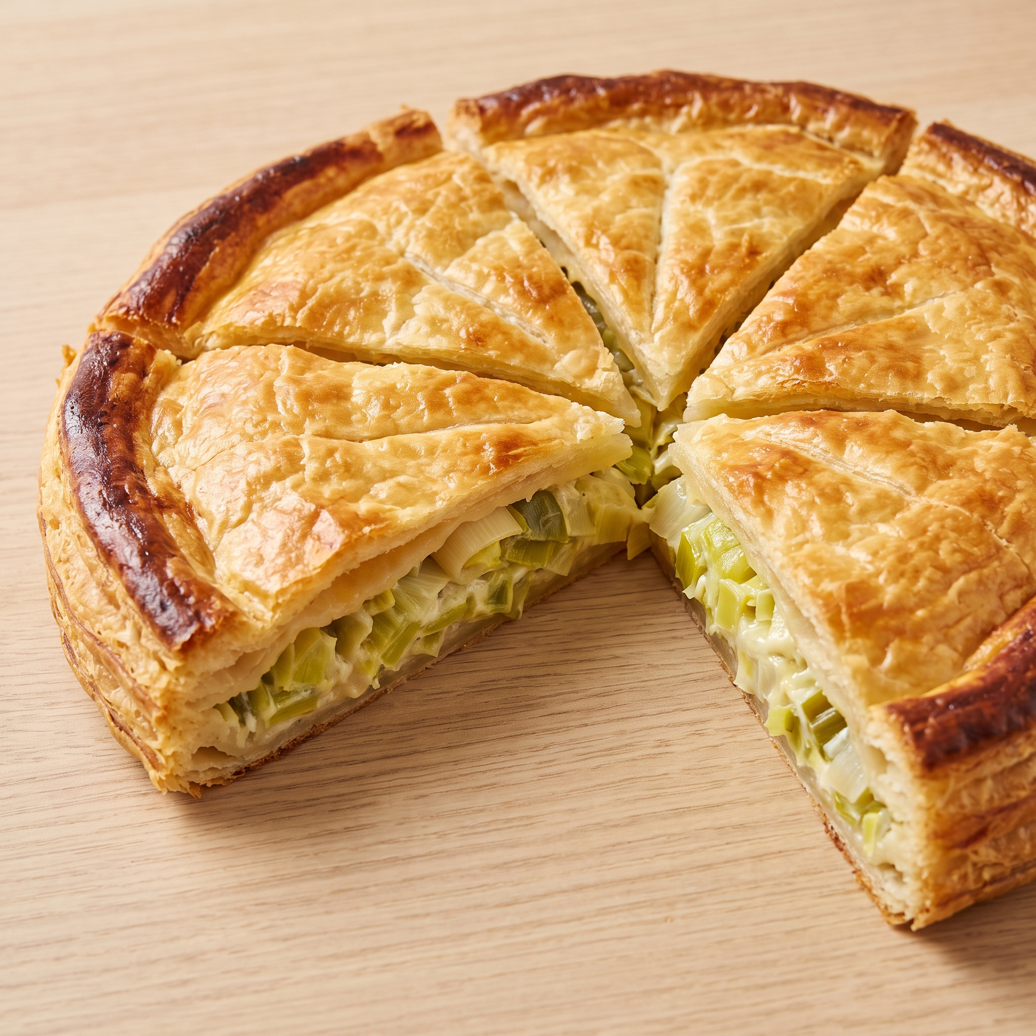 Flamiche picarde aux poireaux: Picardische Lauchpastete
