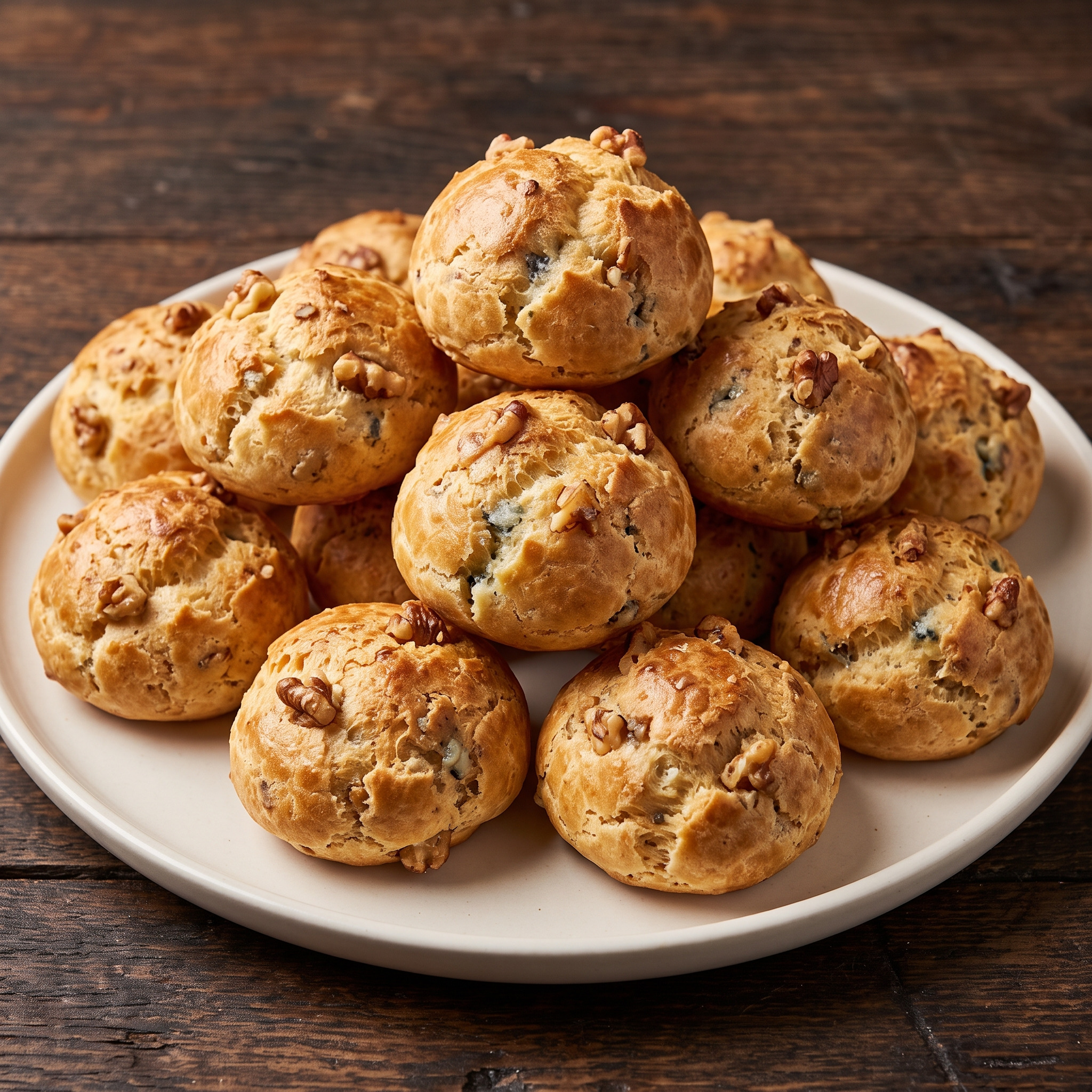 Gougères au Roquefort et aux noix aus Occitanie