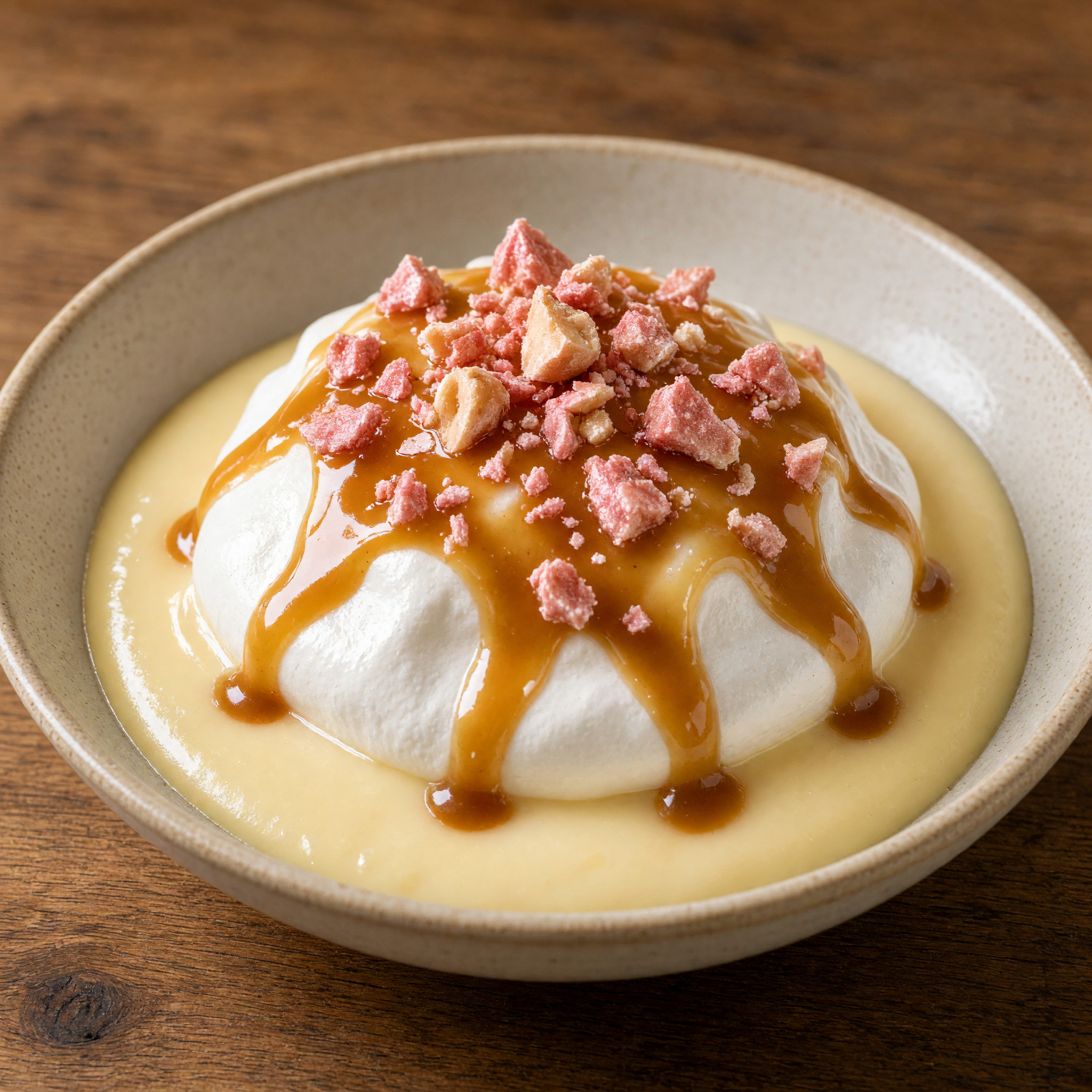 Île flottante mit Praline de Saint-Genix