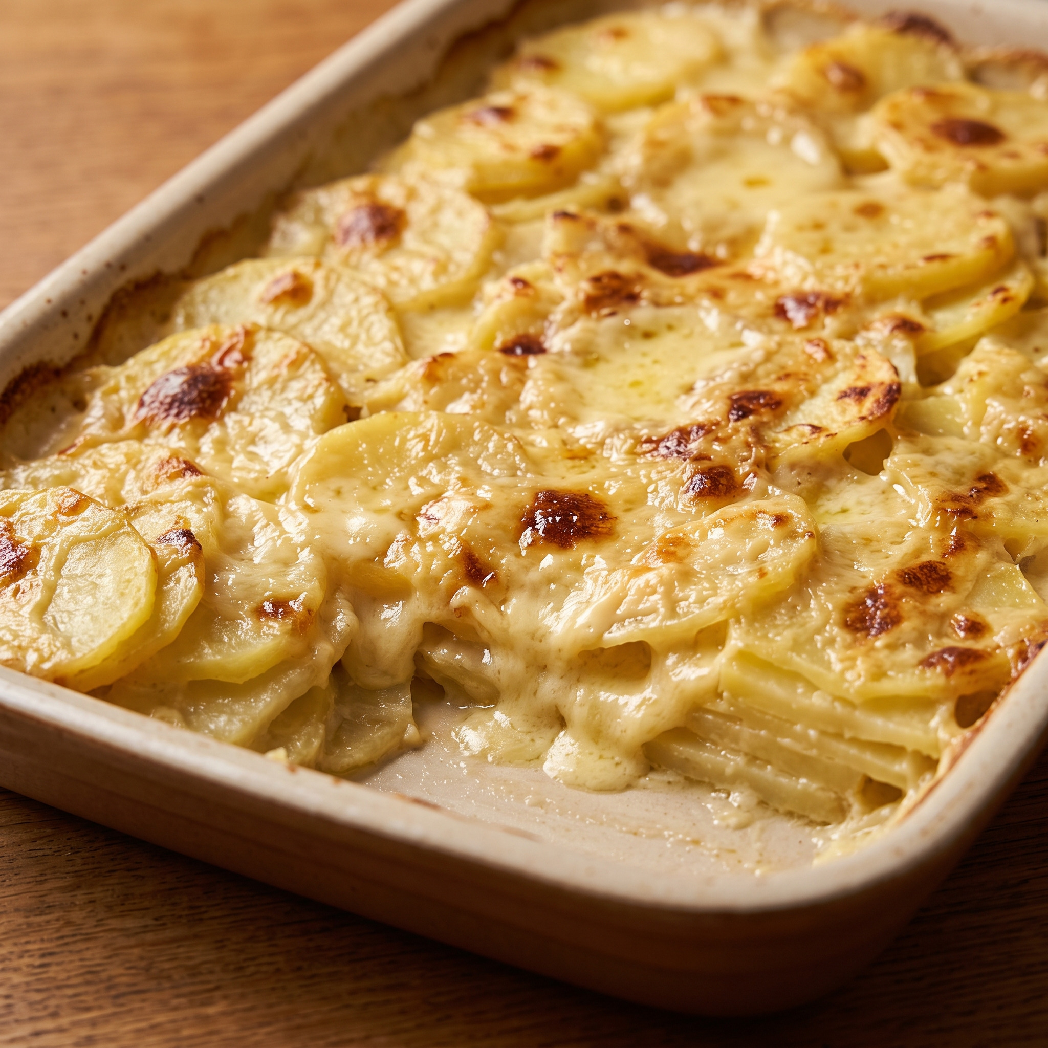 Normandisches Kartoffelgratin mit Pont-l’Évêque