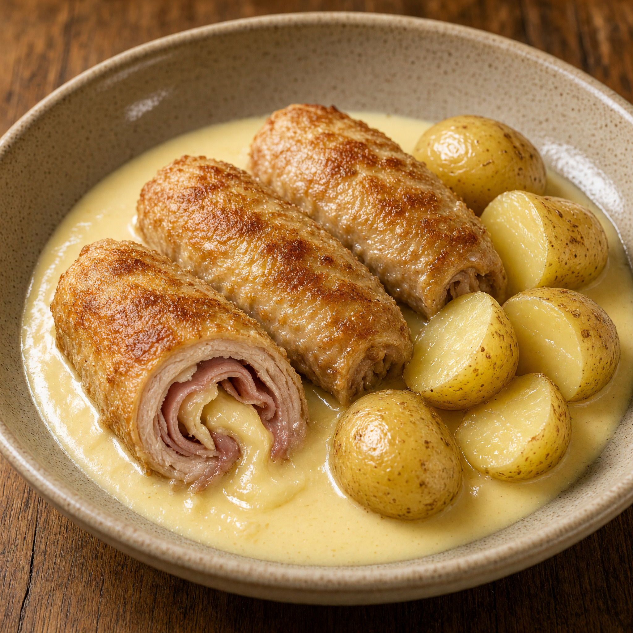 Paupiette de dinde à la crème de Comté