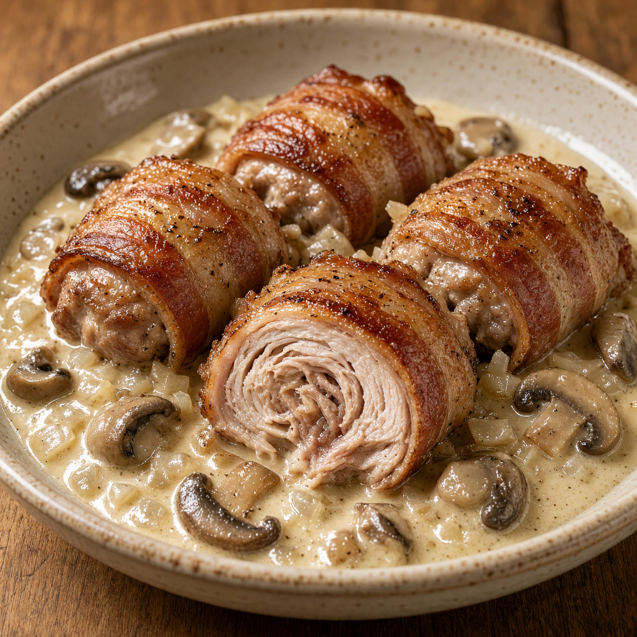 Kleine Rouladen, große Sauce