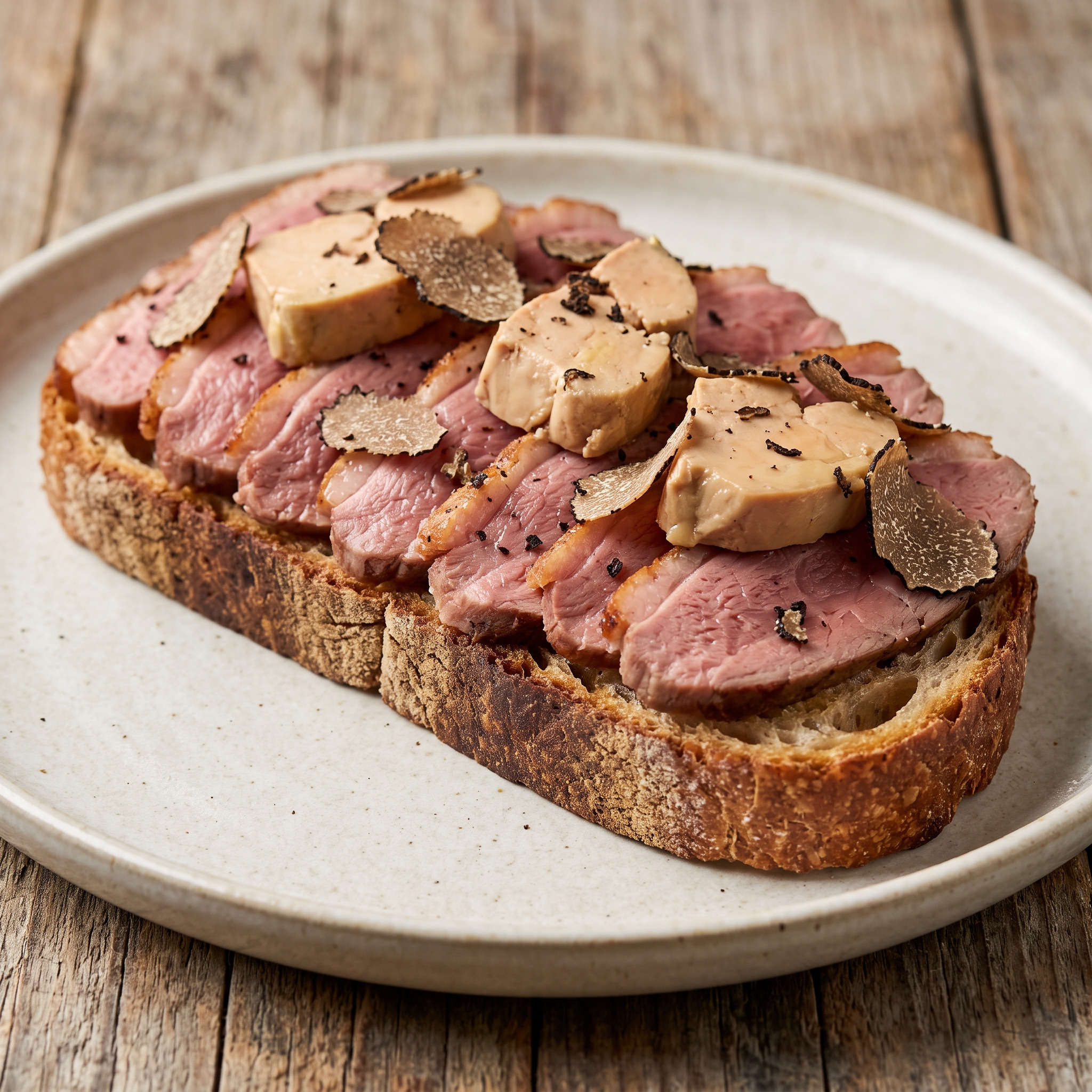 Périgord auf geröstetem Brot