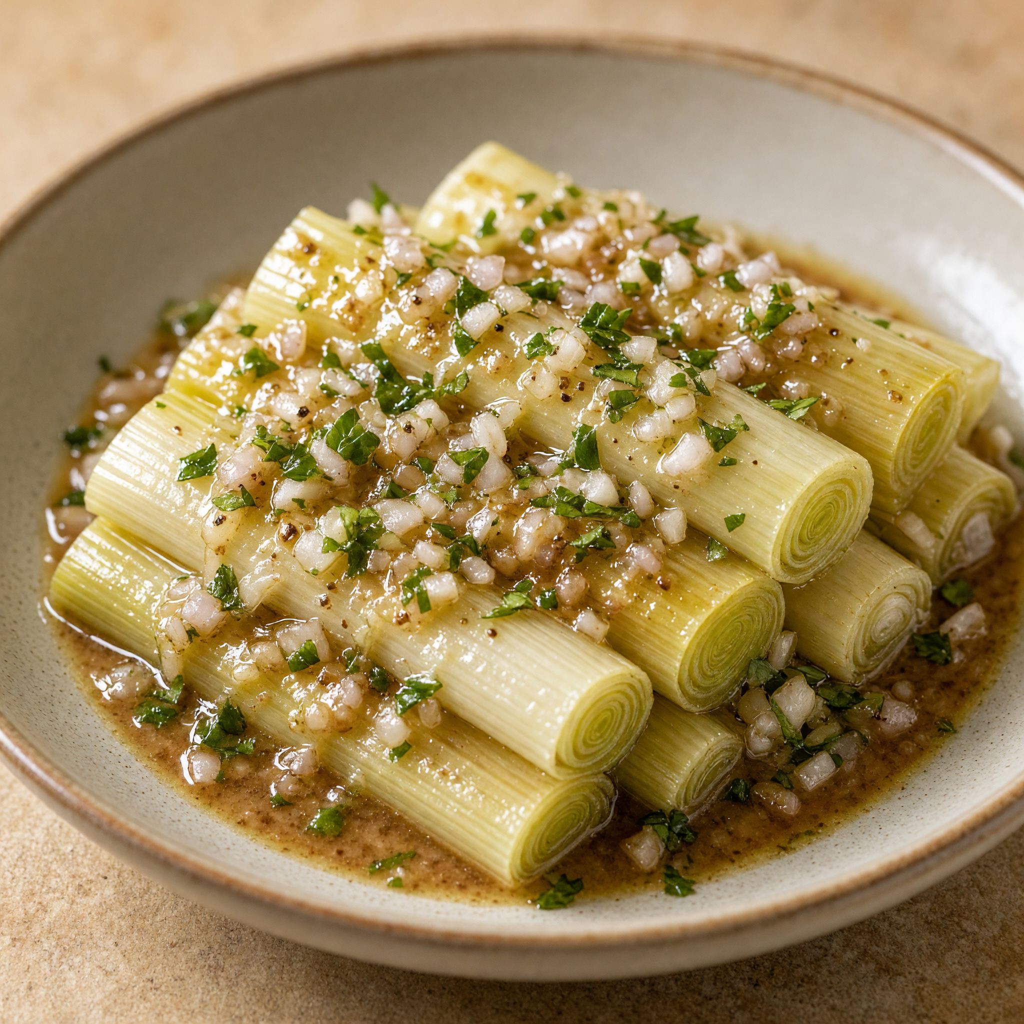 Poireaux vinaigrette: Lauch mit Senf-Vinaigrette
