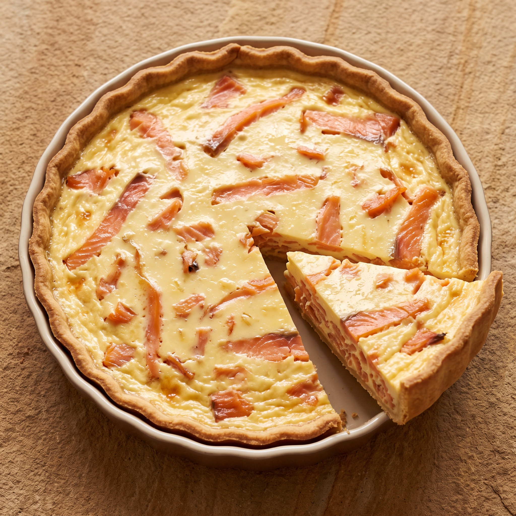 Quiche au saumon fumé – rauchig und cremig
