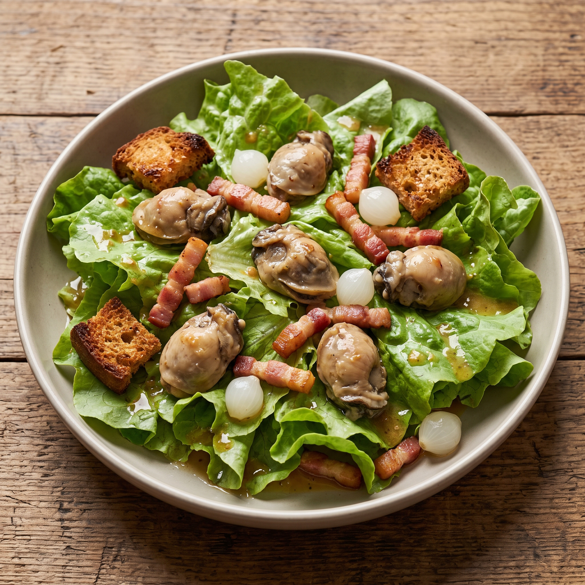 Salade bourguignonne aux escargots