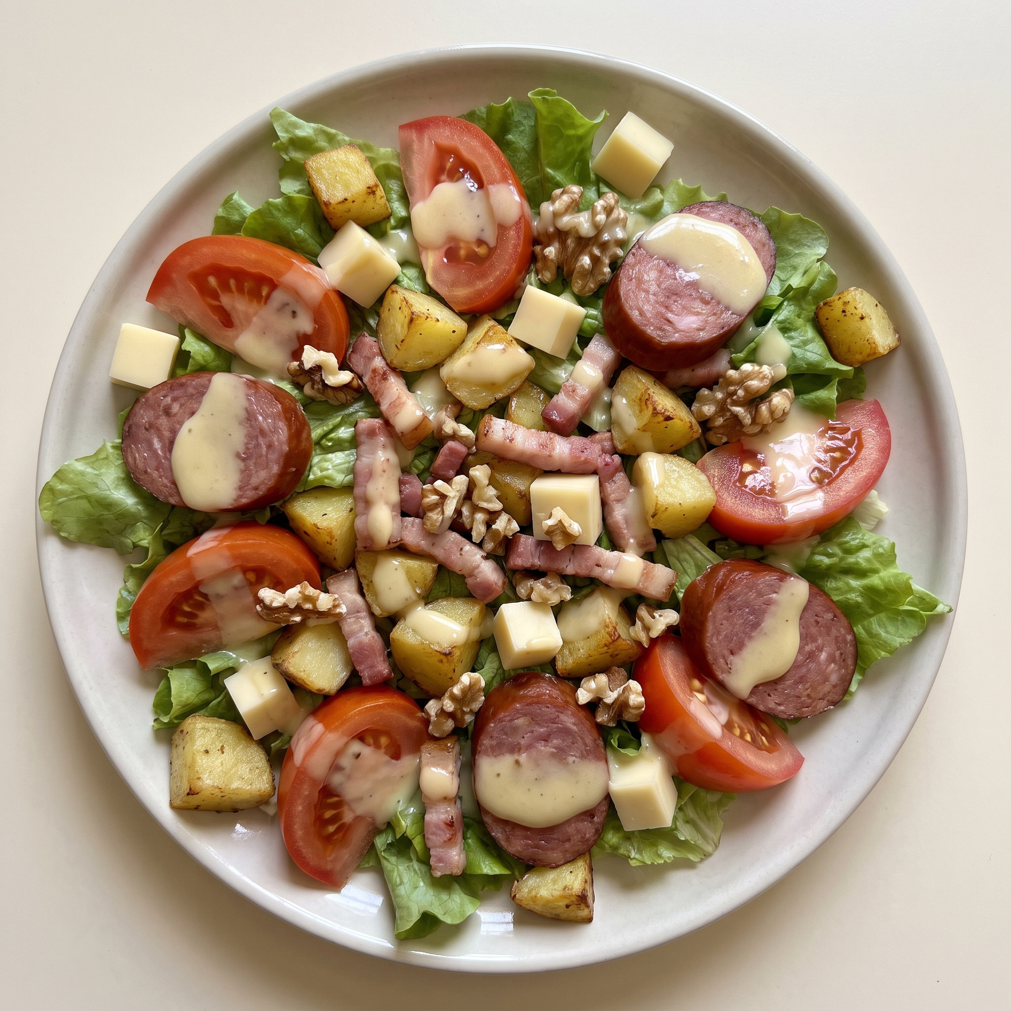 Salade comtoise mit Saucisse de Morteau