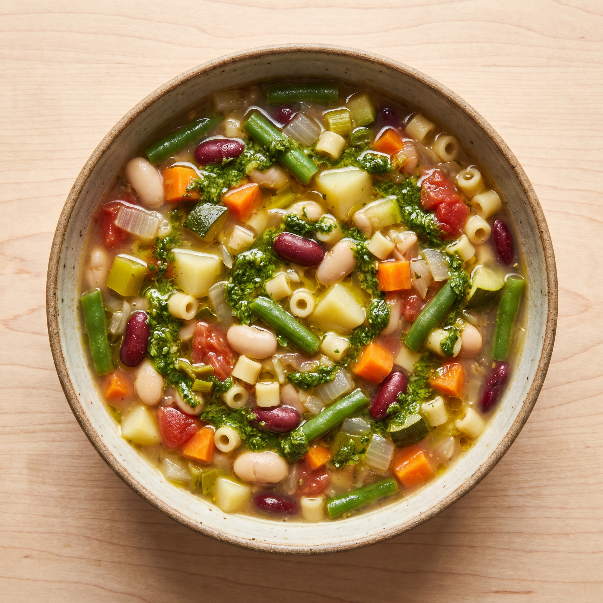 Soupe au pistou: Provenzalische Gemüsesuppe