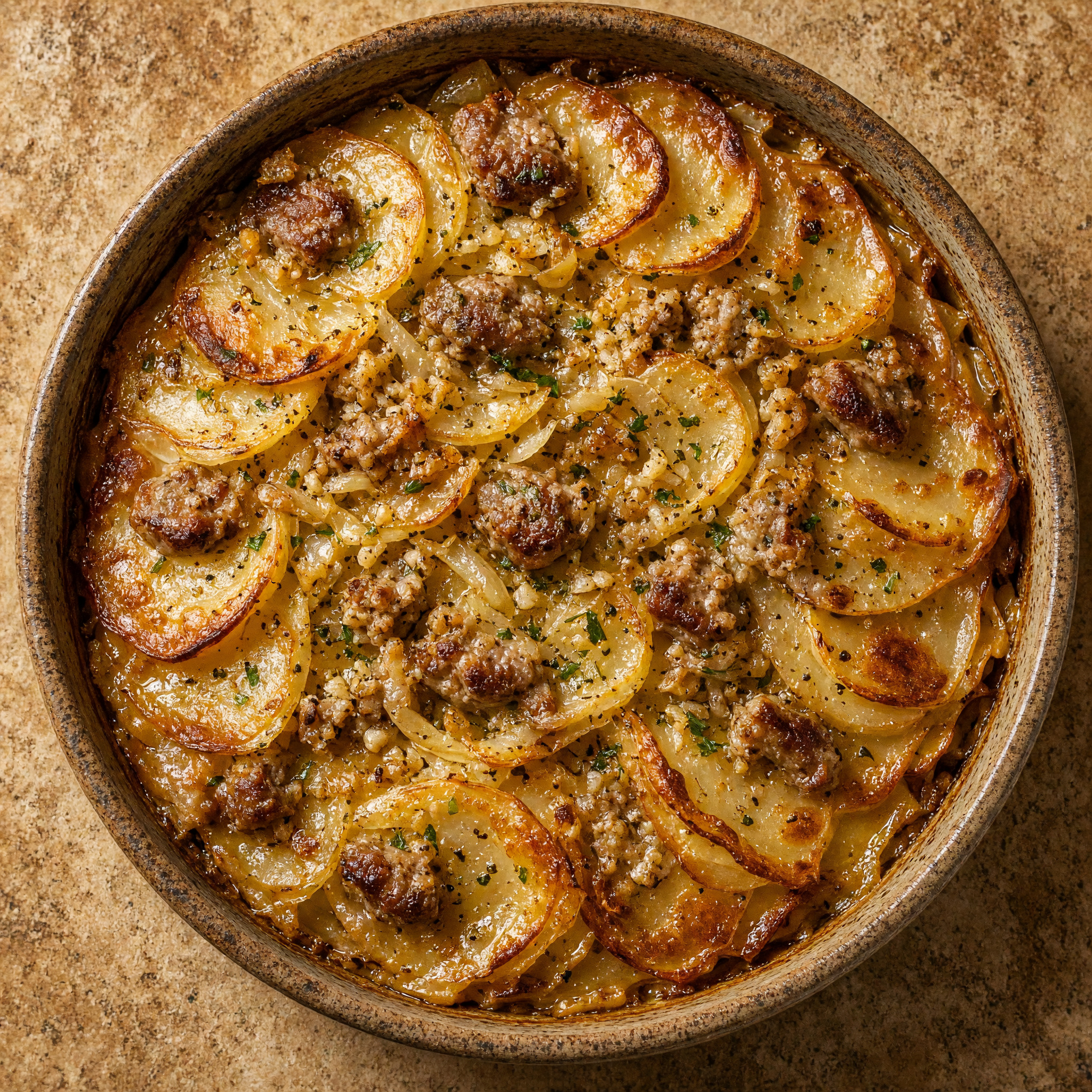 Tian de sanguins aux pommes de terre