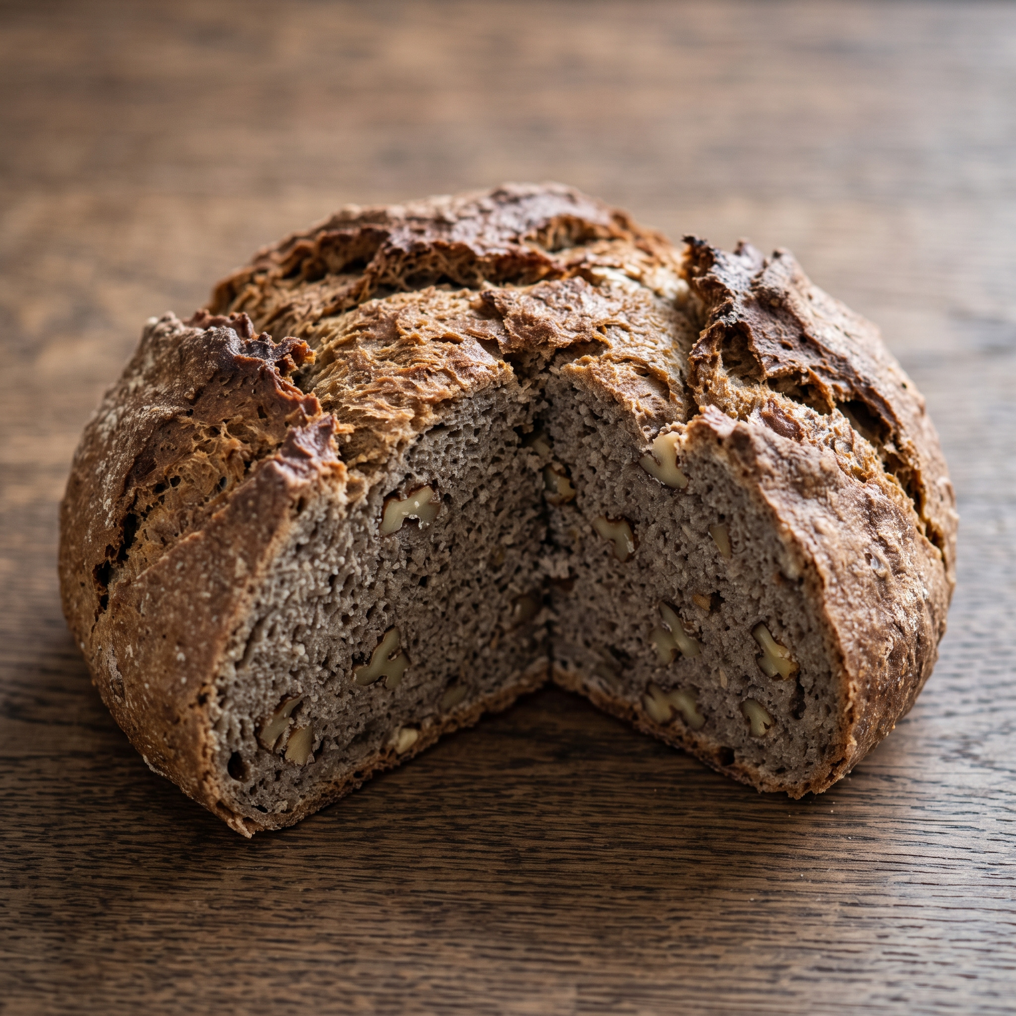 Tourte de seigle auvergnate aux noix