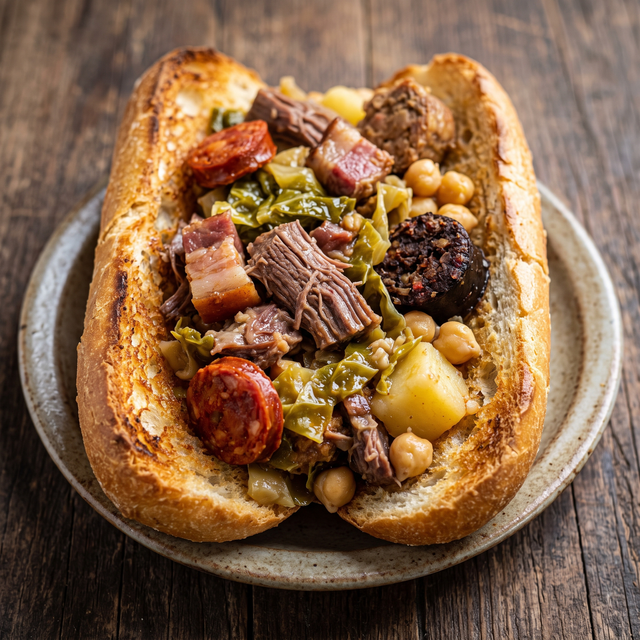 Bocadillo de cocido lebaniego aus Kantabrien
