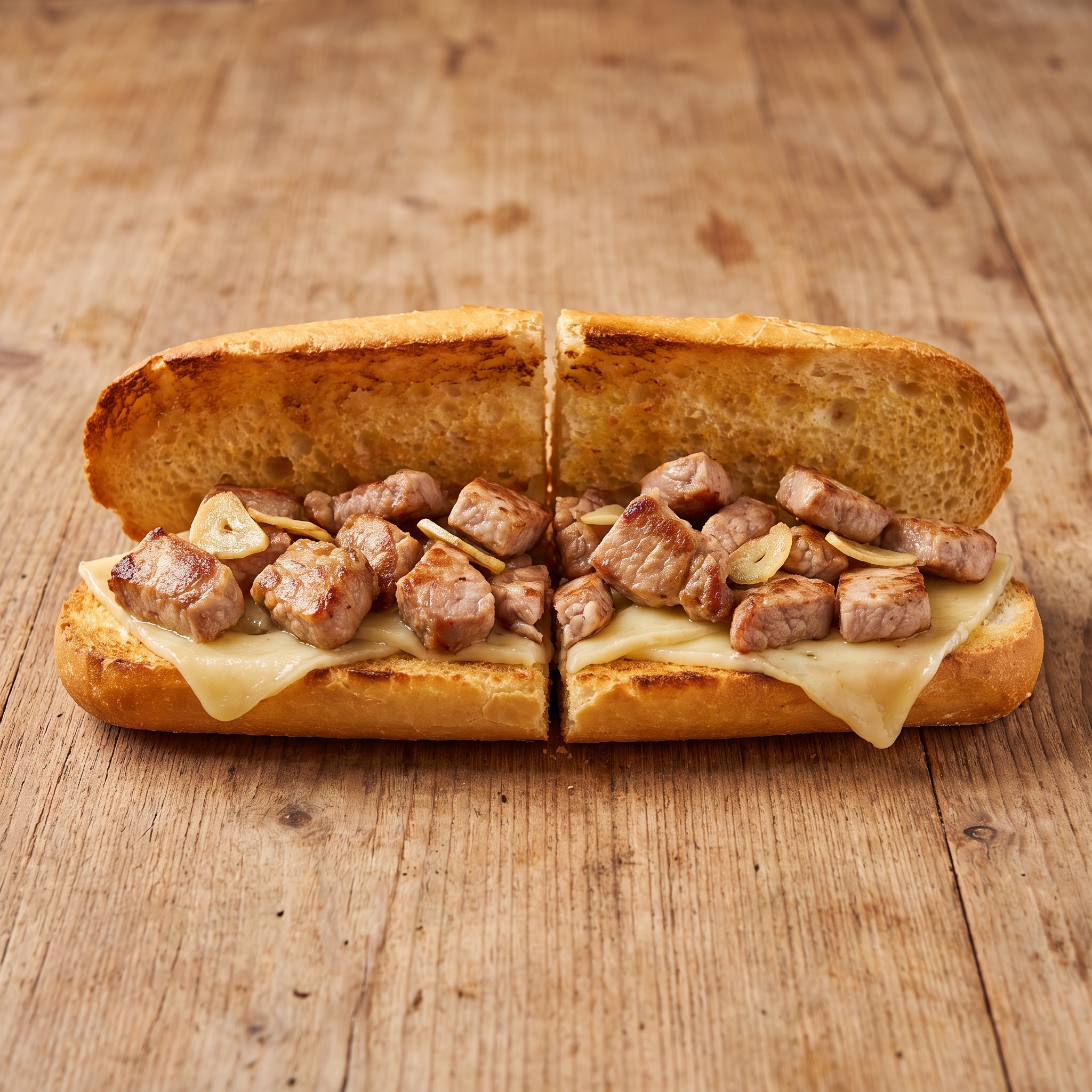 Bocadillo de raxo al queso