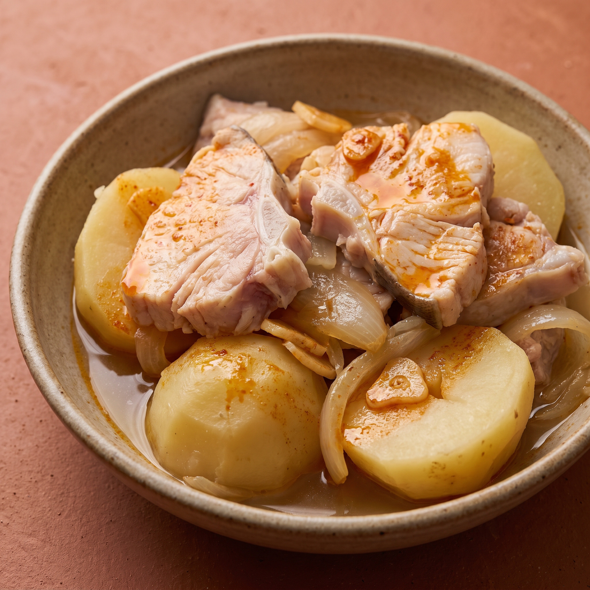 Caldeirada de raya: Rochen mit galicischer Ajada