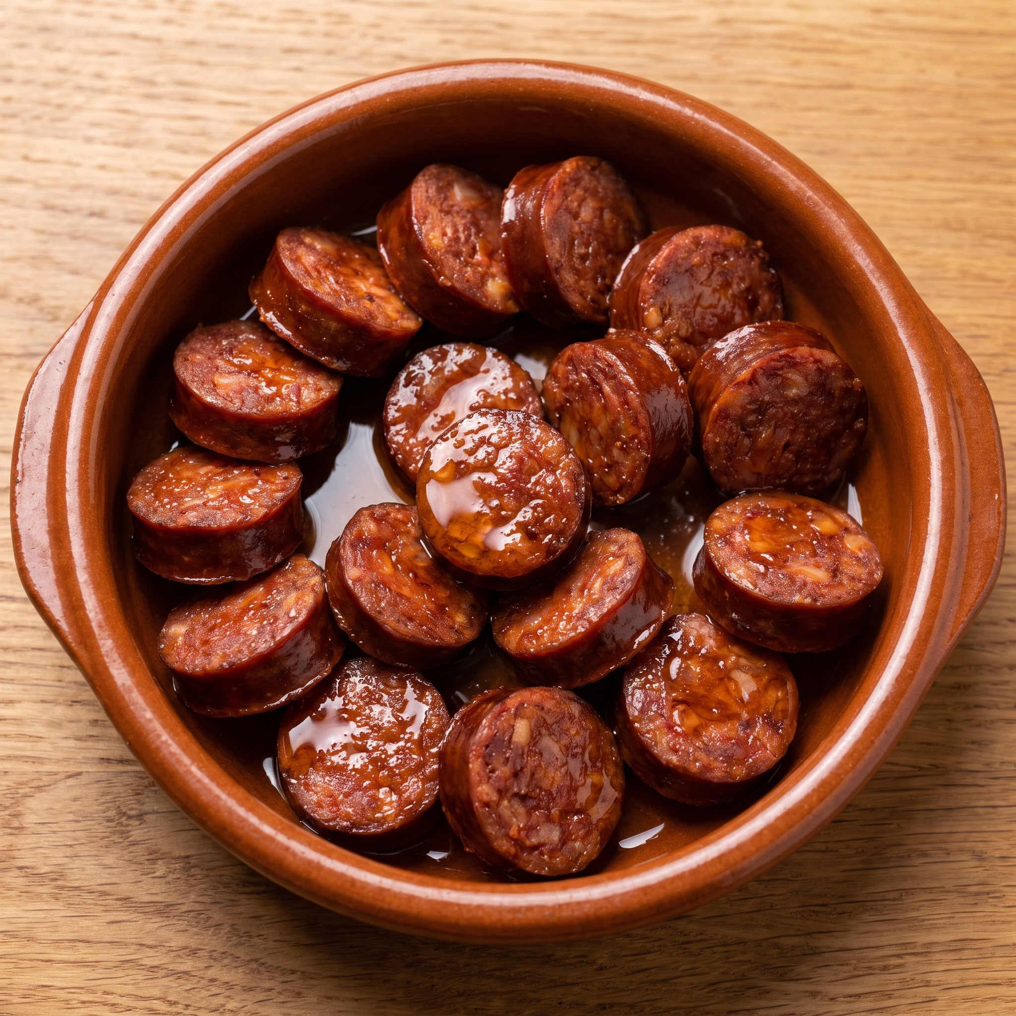 Chorizos a la sidra