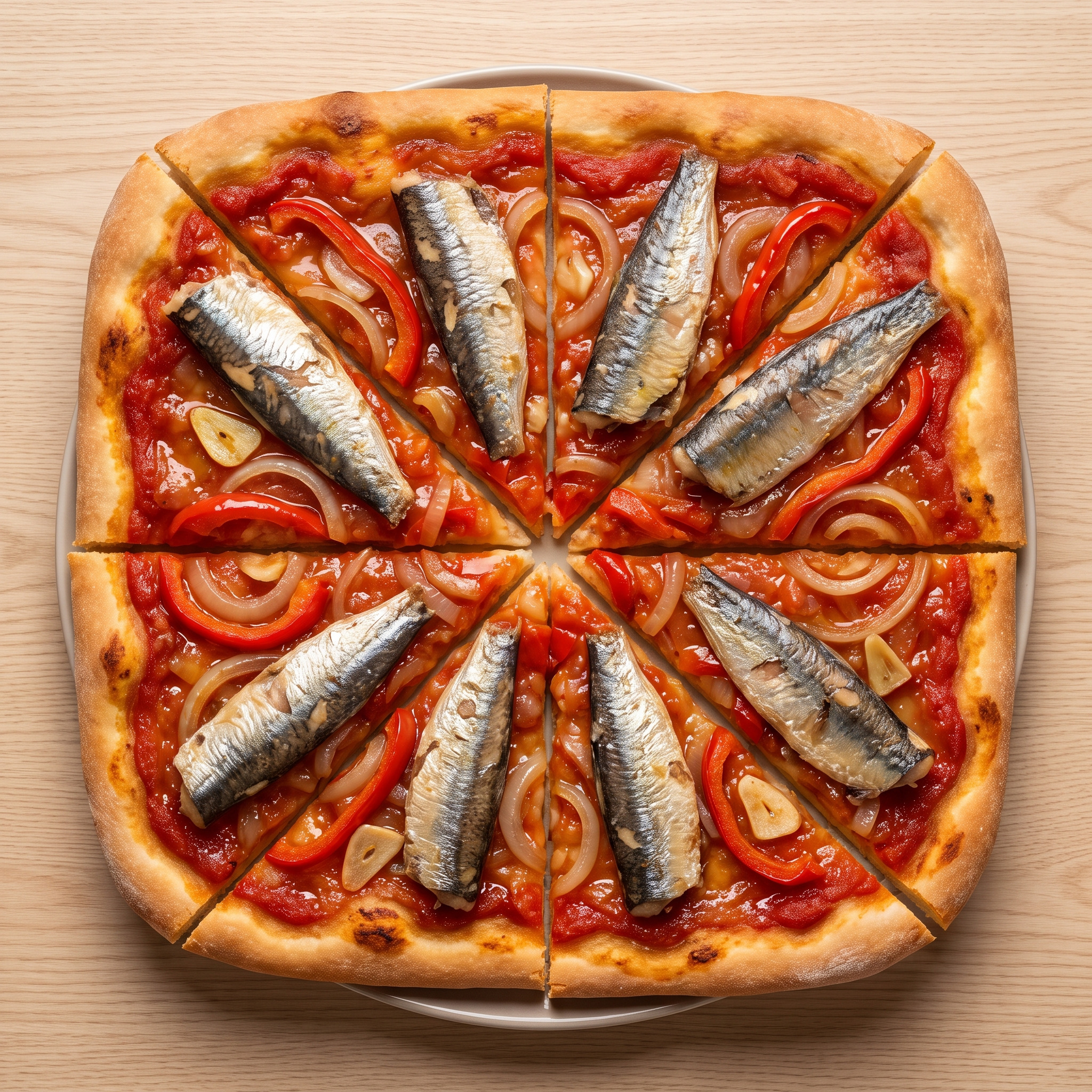 Coca de sardinas aus Andalusien