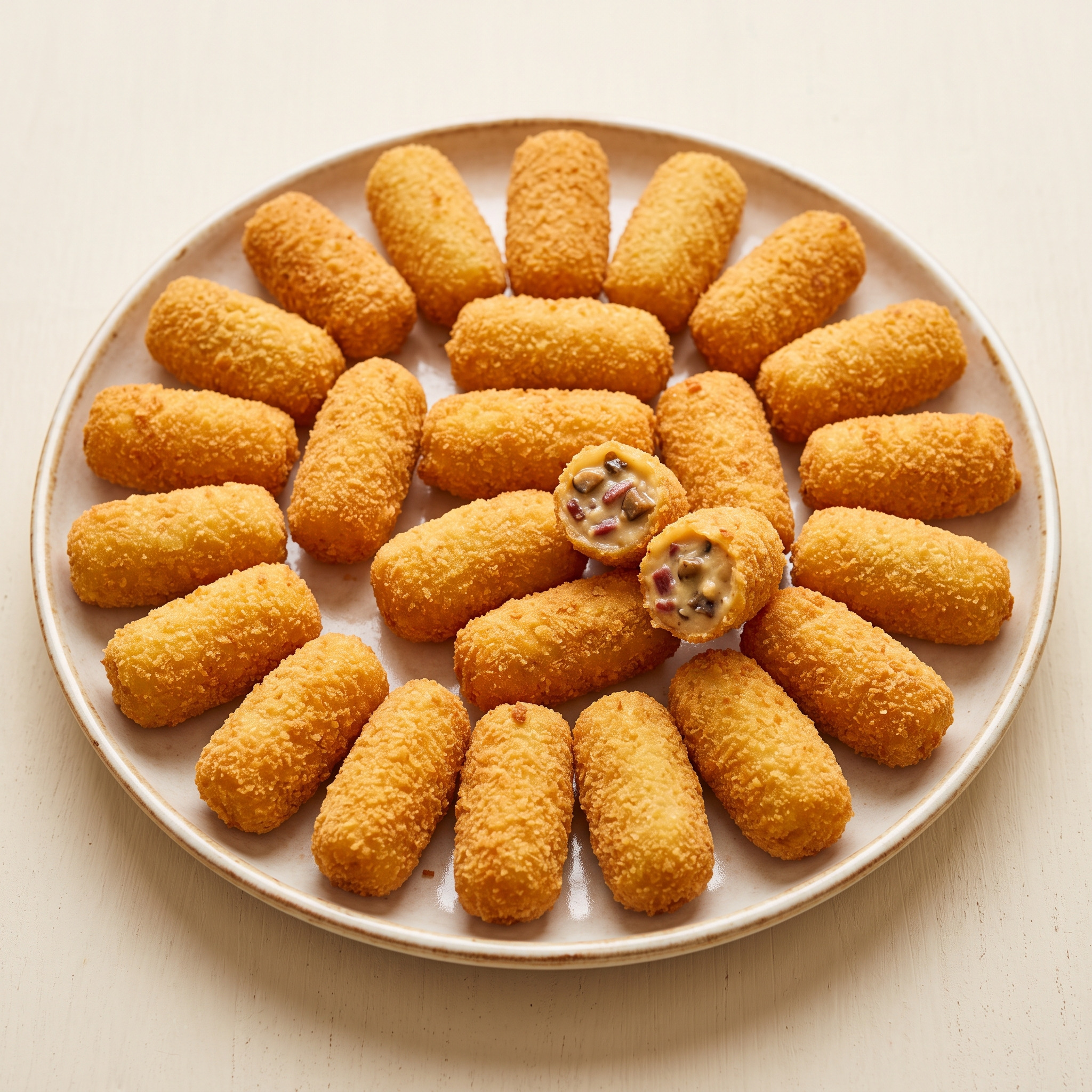 Croquetas de cecina y boletus