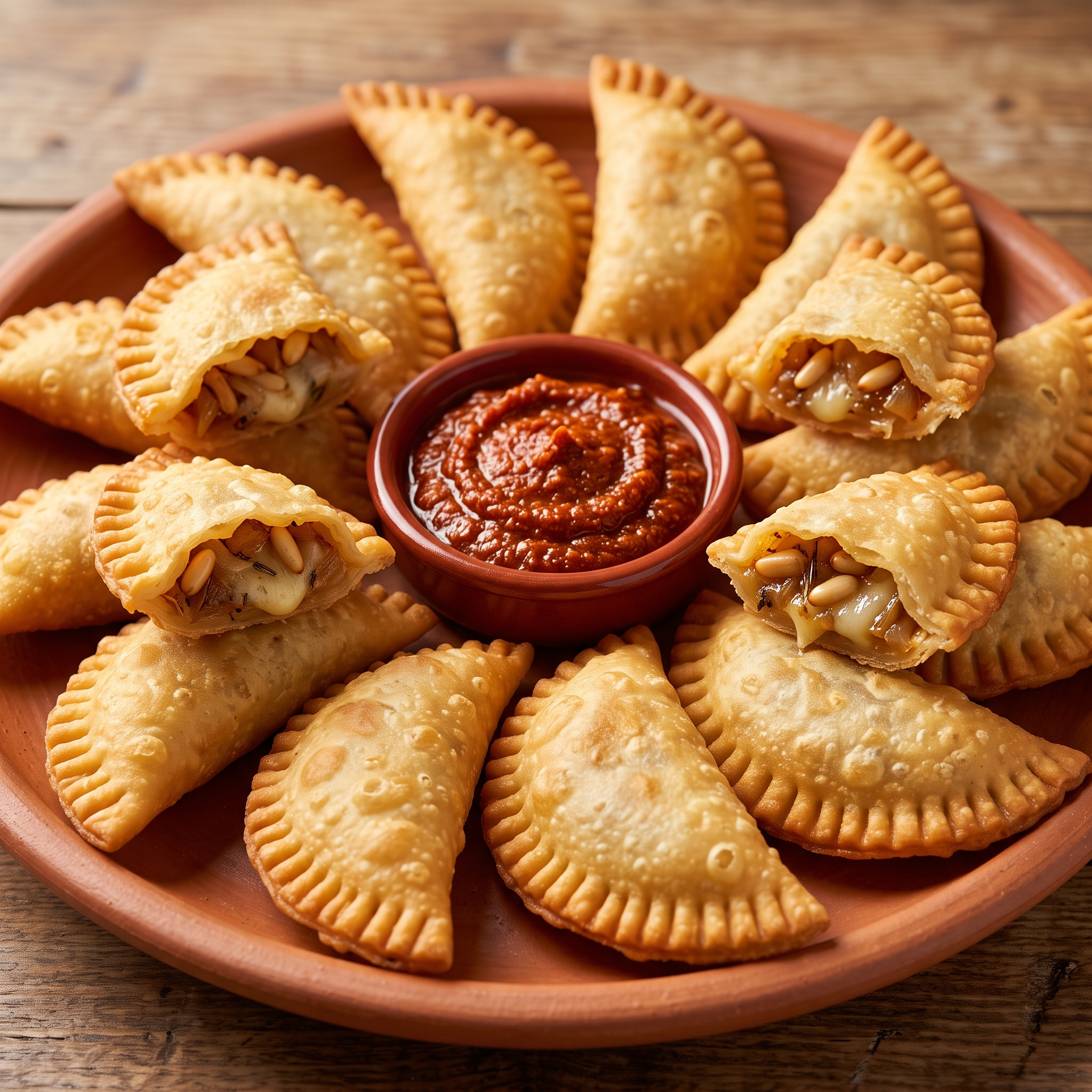 Empanadillas manchegas con piñones