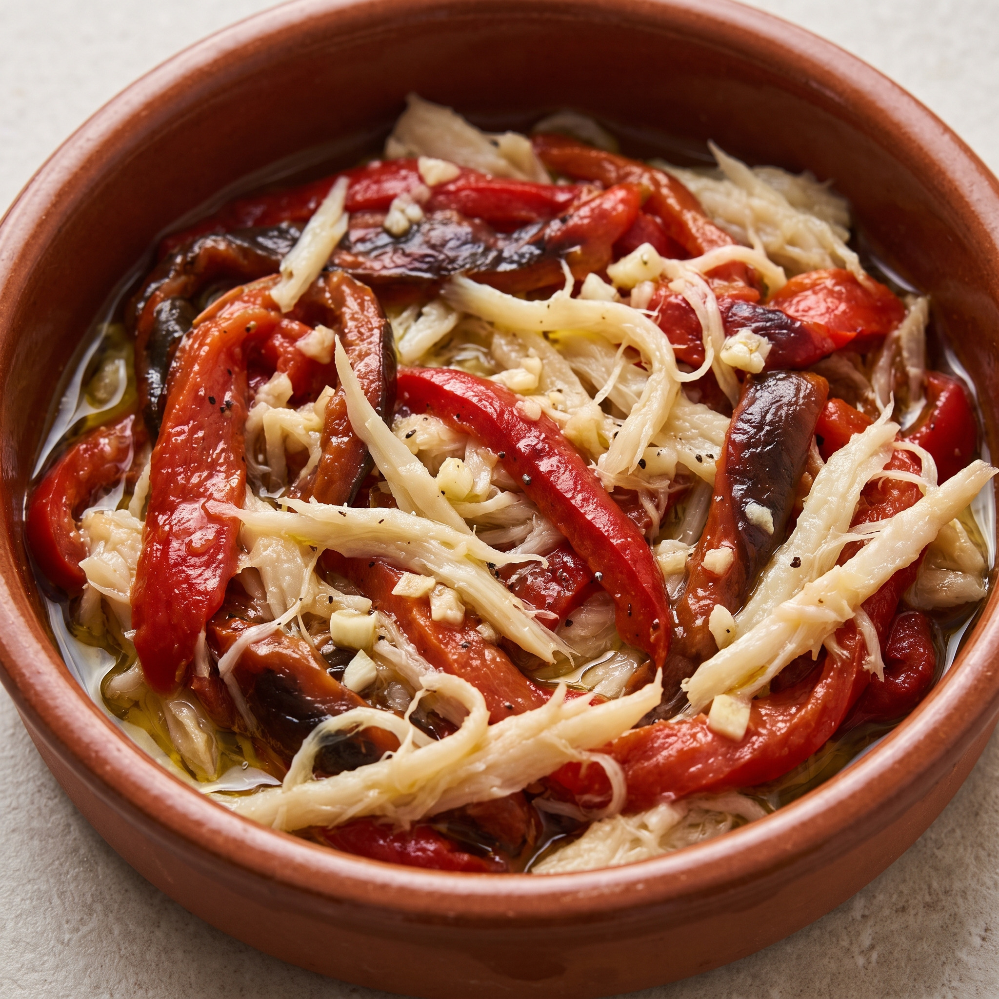 Esgarraet: Bacalao mit gerösteter Paprika
