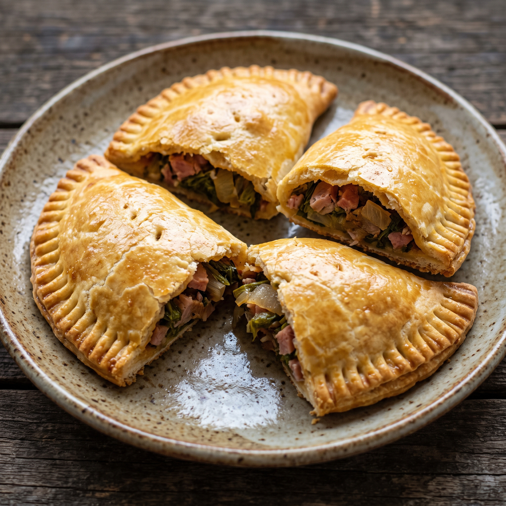 Galicische Empanadillas mit Lacón und Grelos