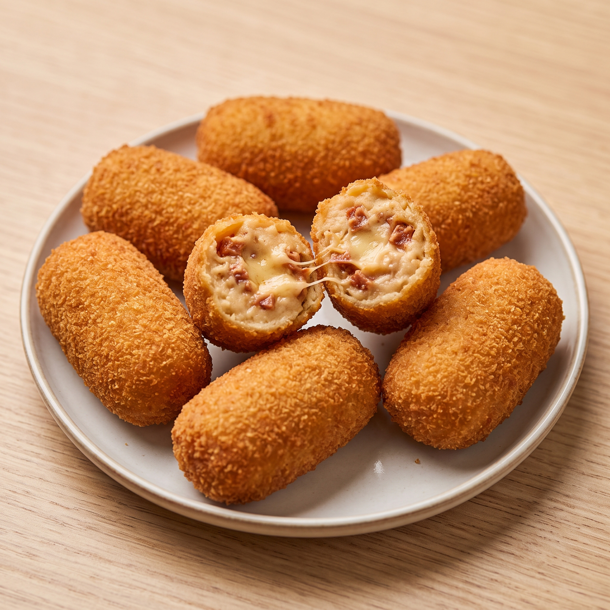 Knusprige Croquetas mit txistorra und Queso Roncal