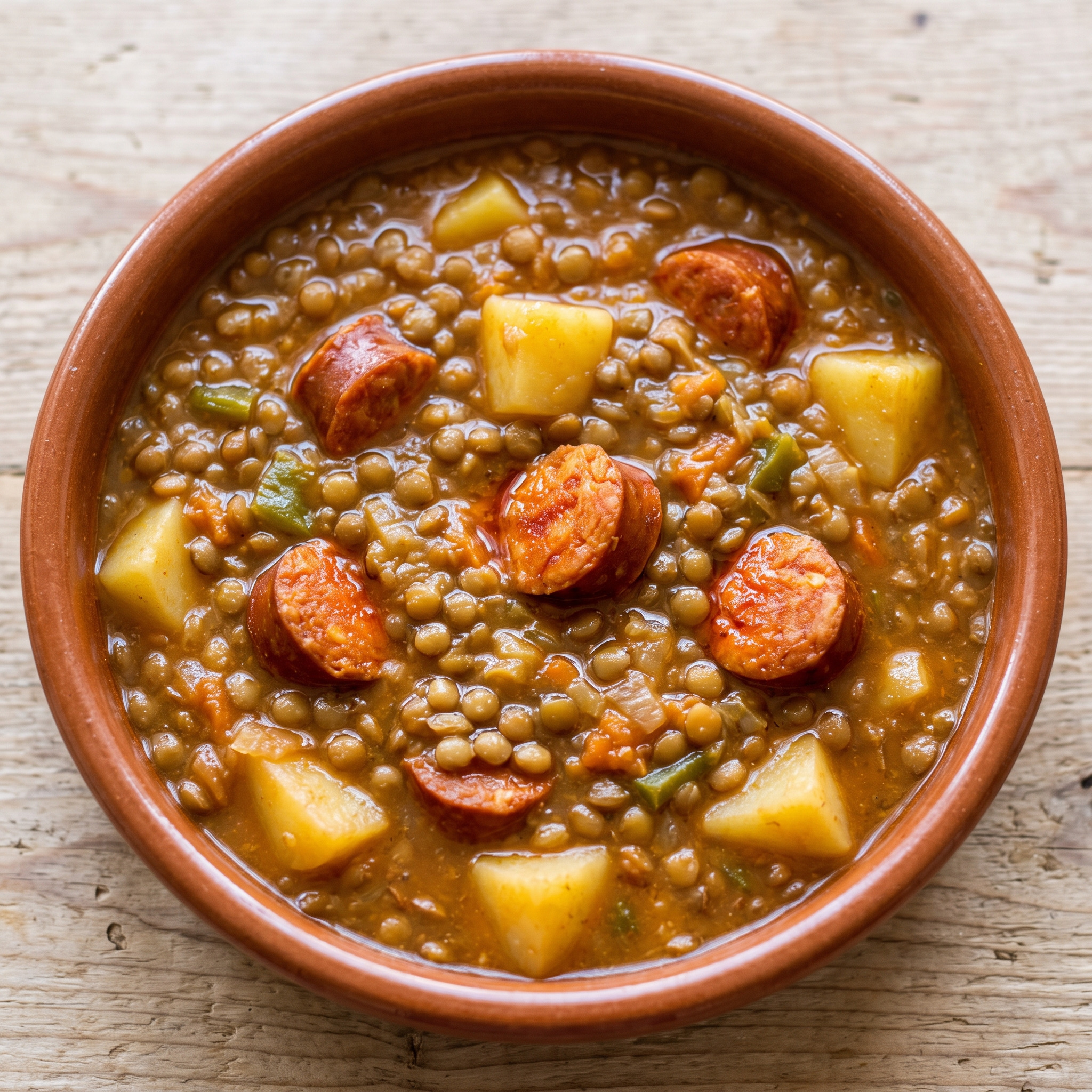 Lentejas con chorizo – spanischer Linseneintopf