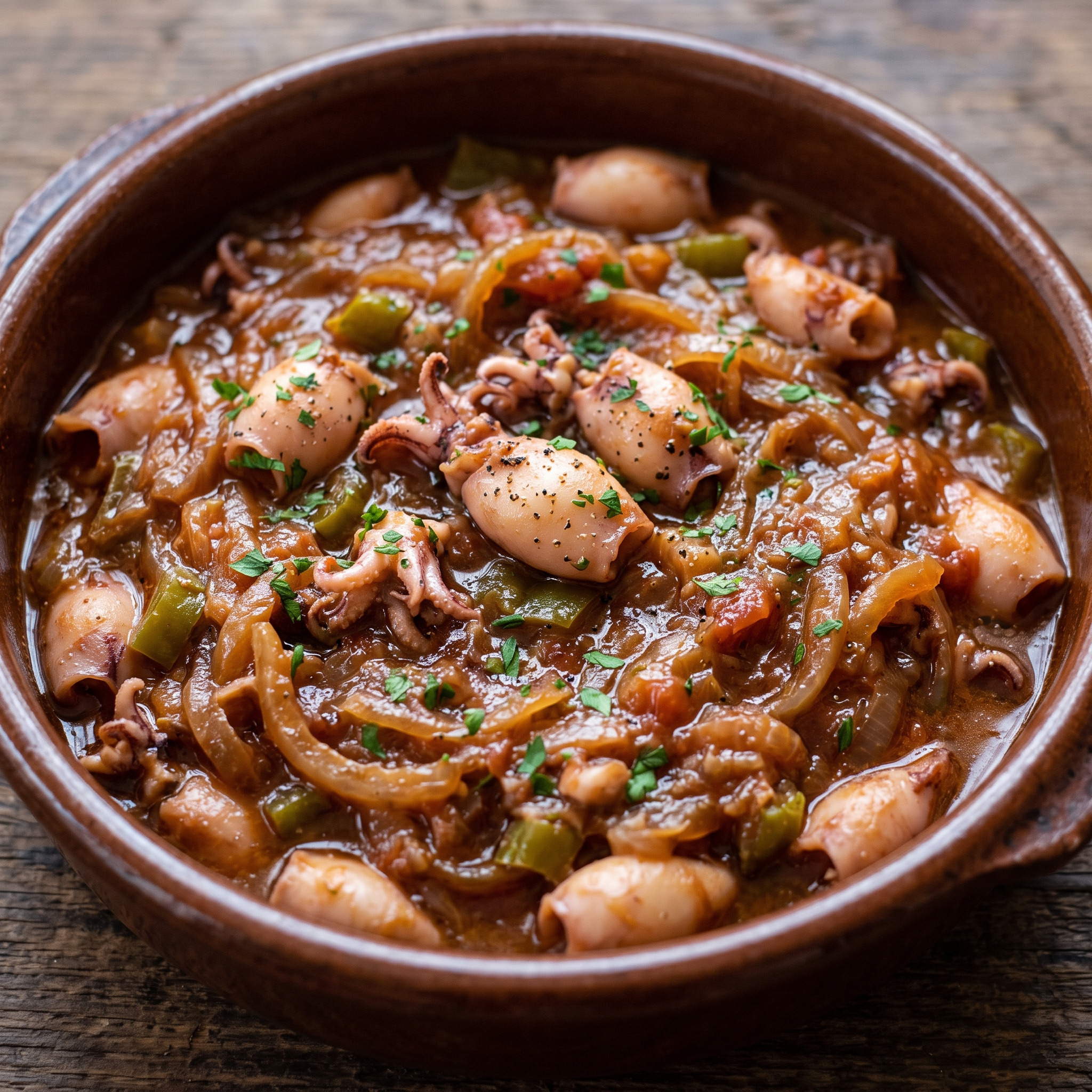 Maganos encebollados – Calamari auf kantabrische Art