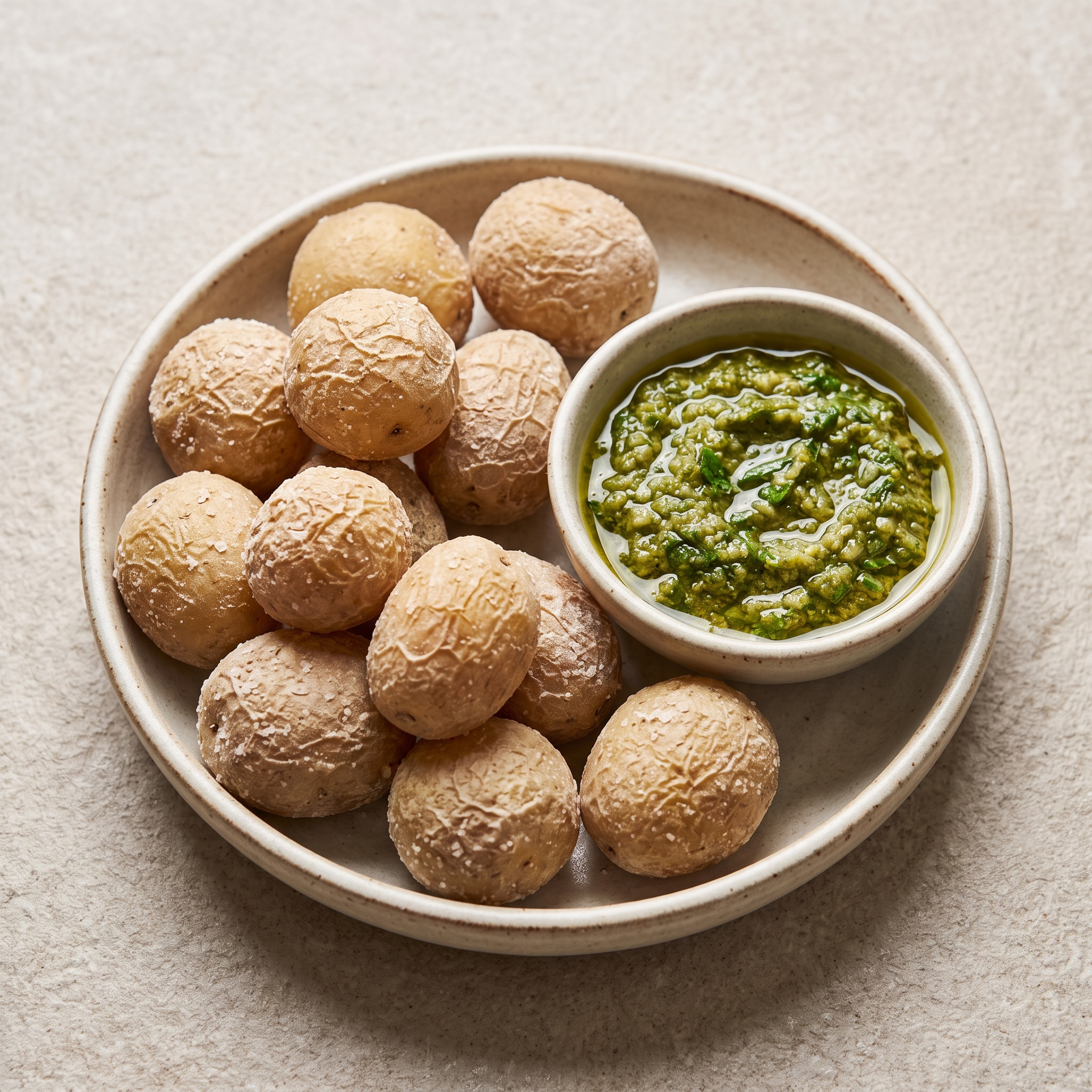 Papas arrugadas mit Mojo verde