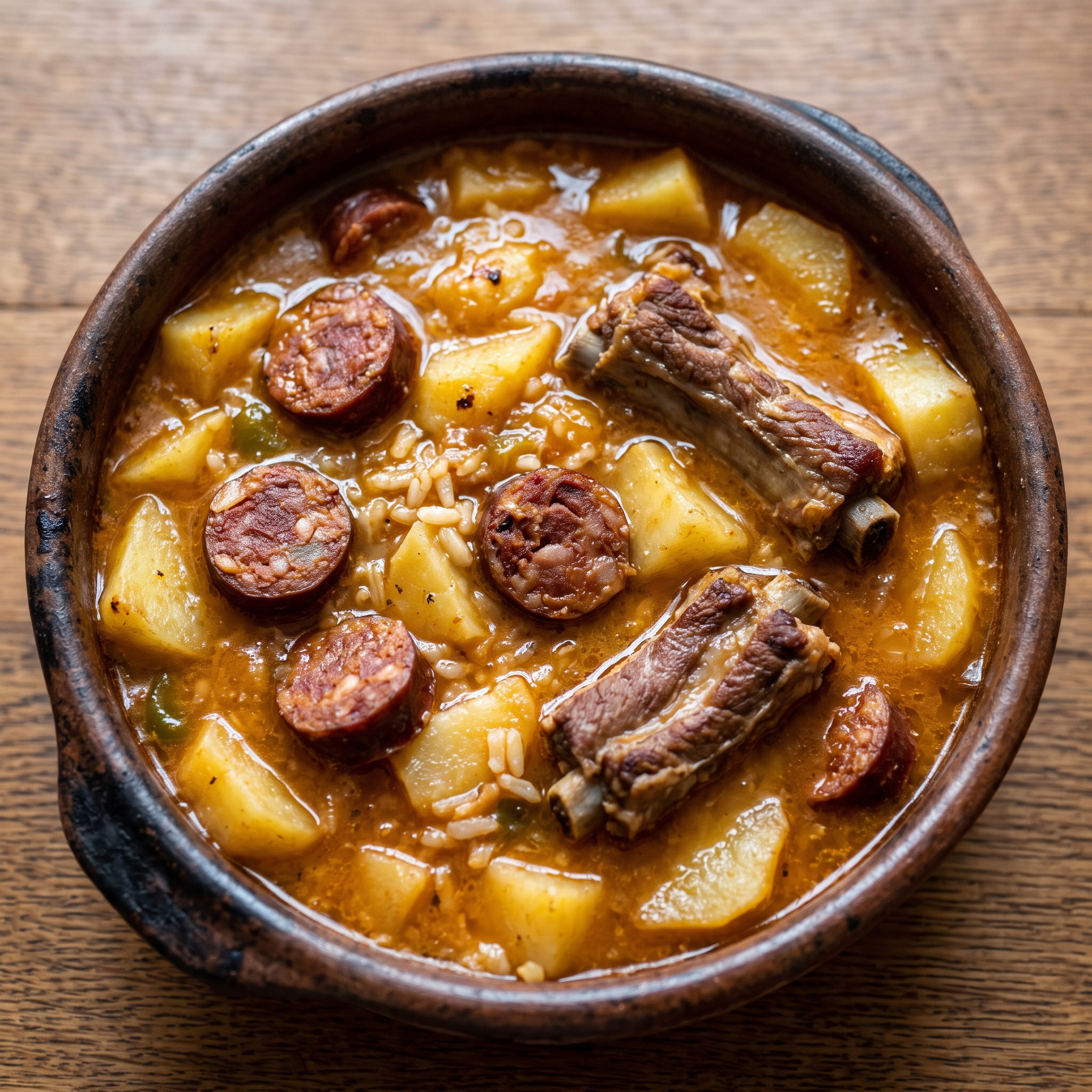 Rancho aragonés mit Longaniza und Schweinerippchen