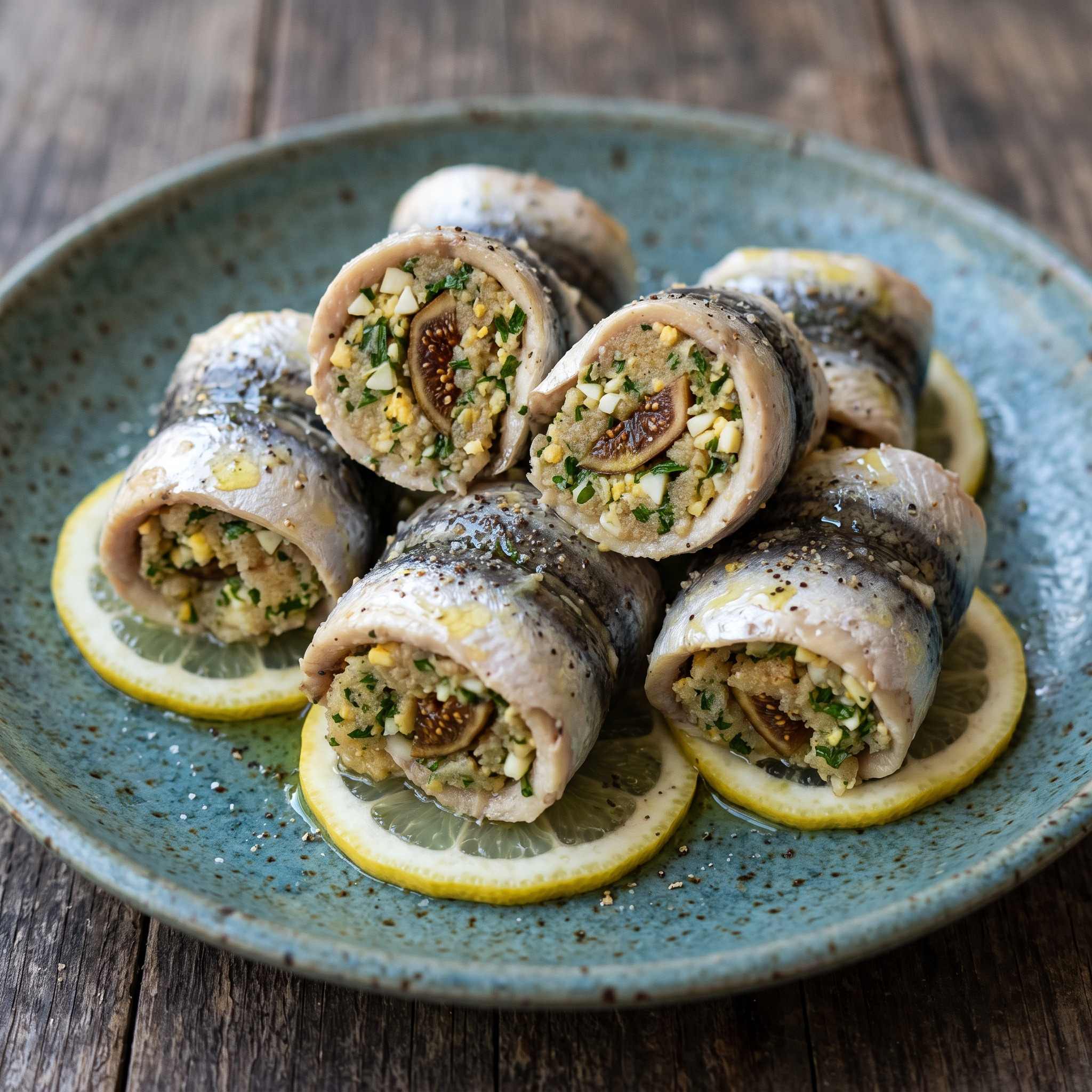 Rollitos de sardinas con brevas aus der Comunitat Valenciana