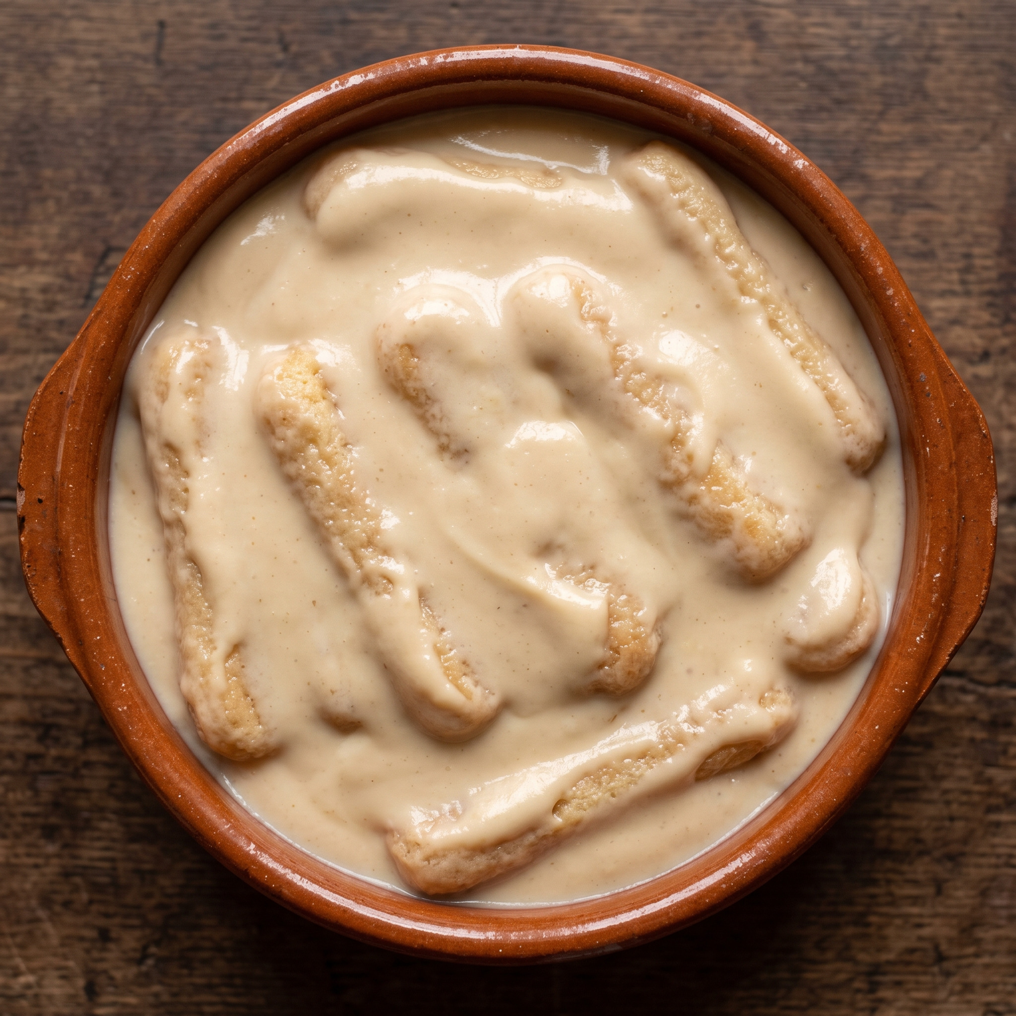 Sopà: Valencianische Mandelcreme mit Löffelbiskuits