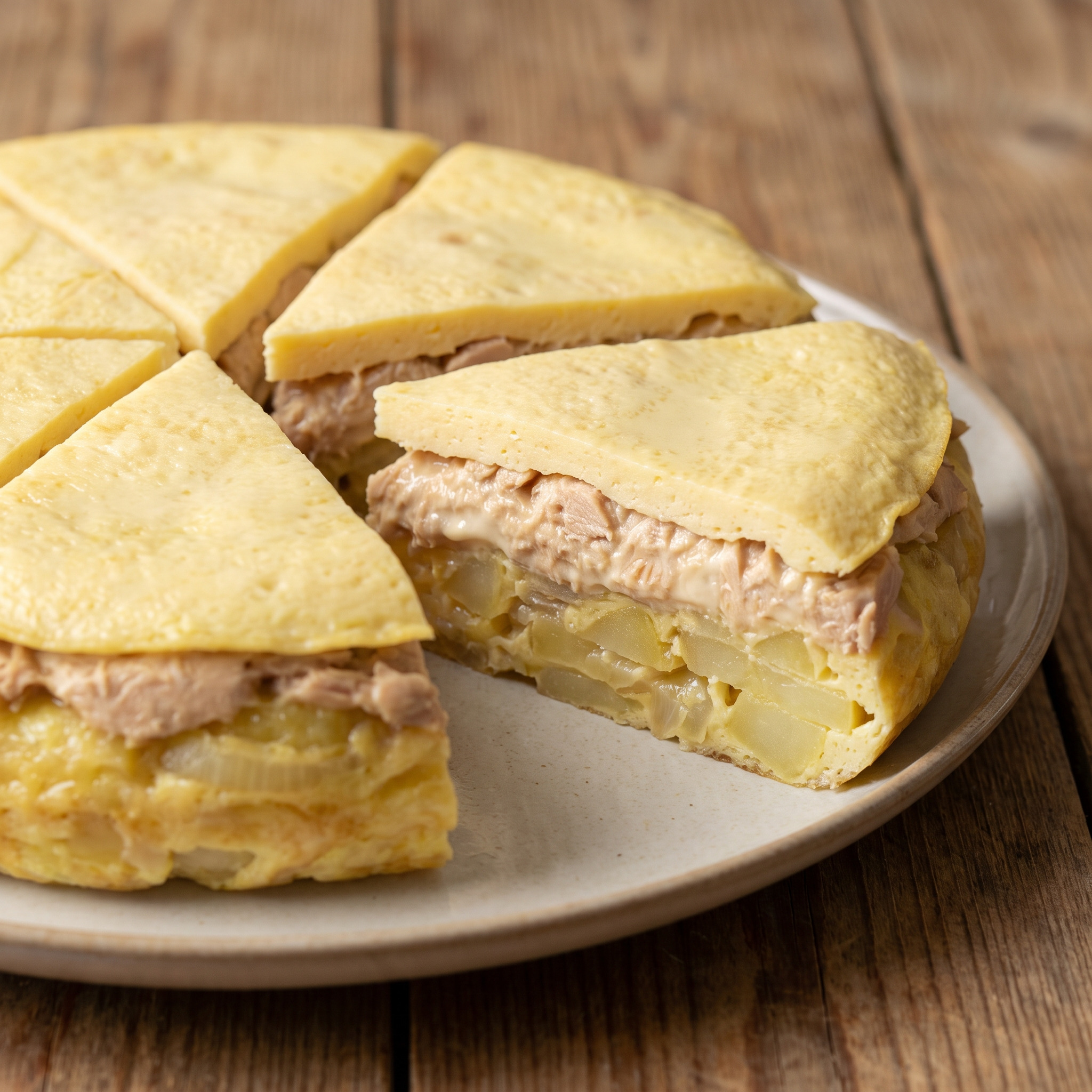 Tortilla Santanderina: Kartoffeltortilla mit Bonito-Haube