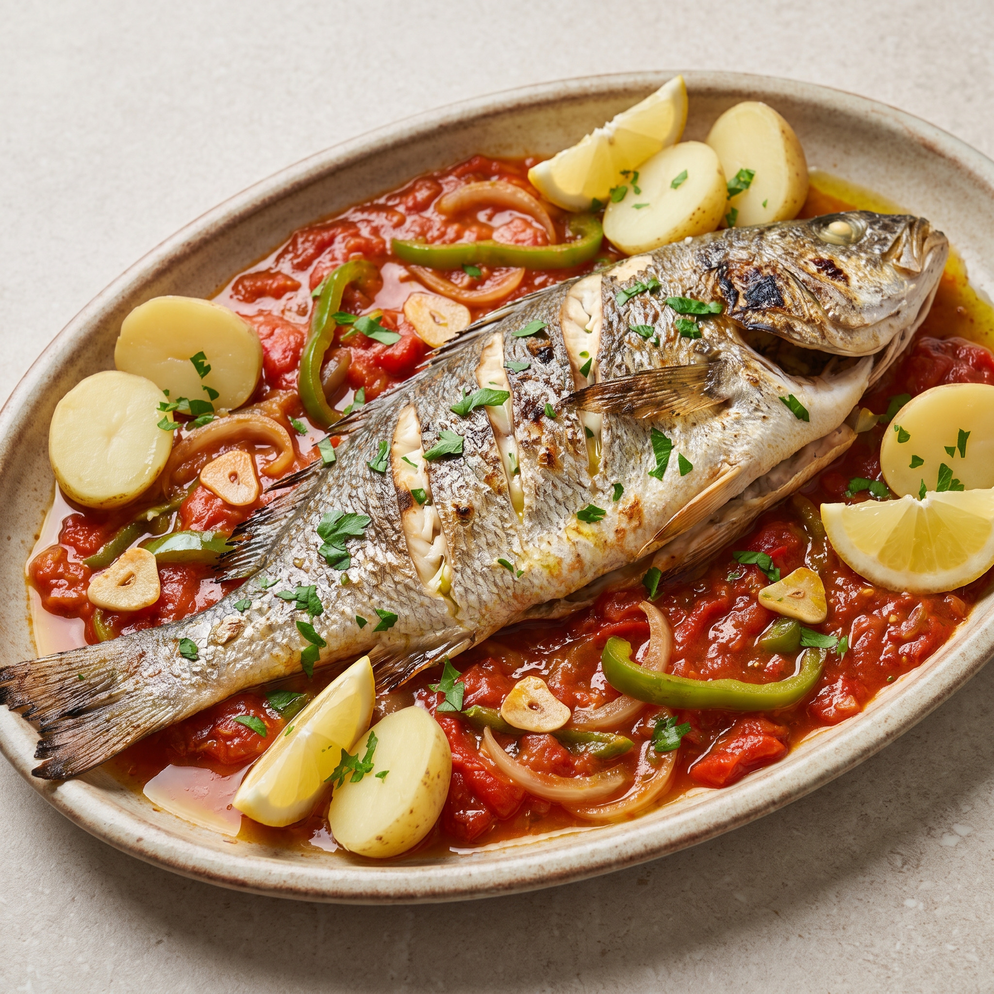 Urta a la roteña – andalusischer Fisch aus dem Ofen