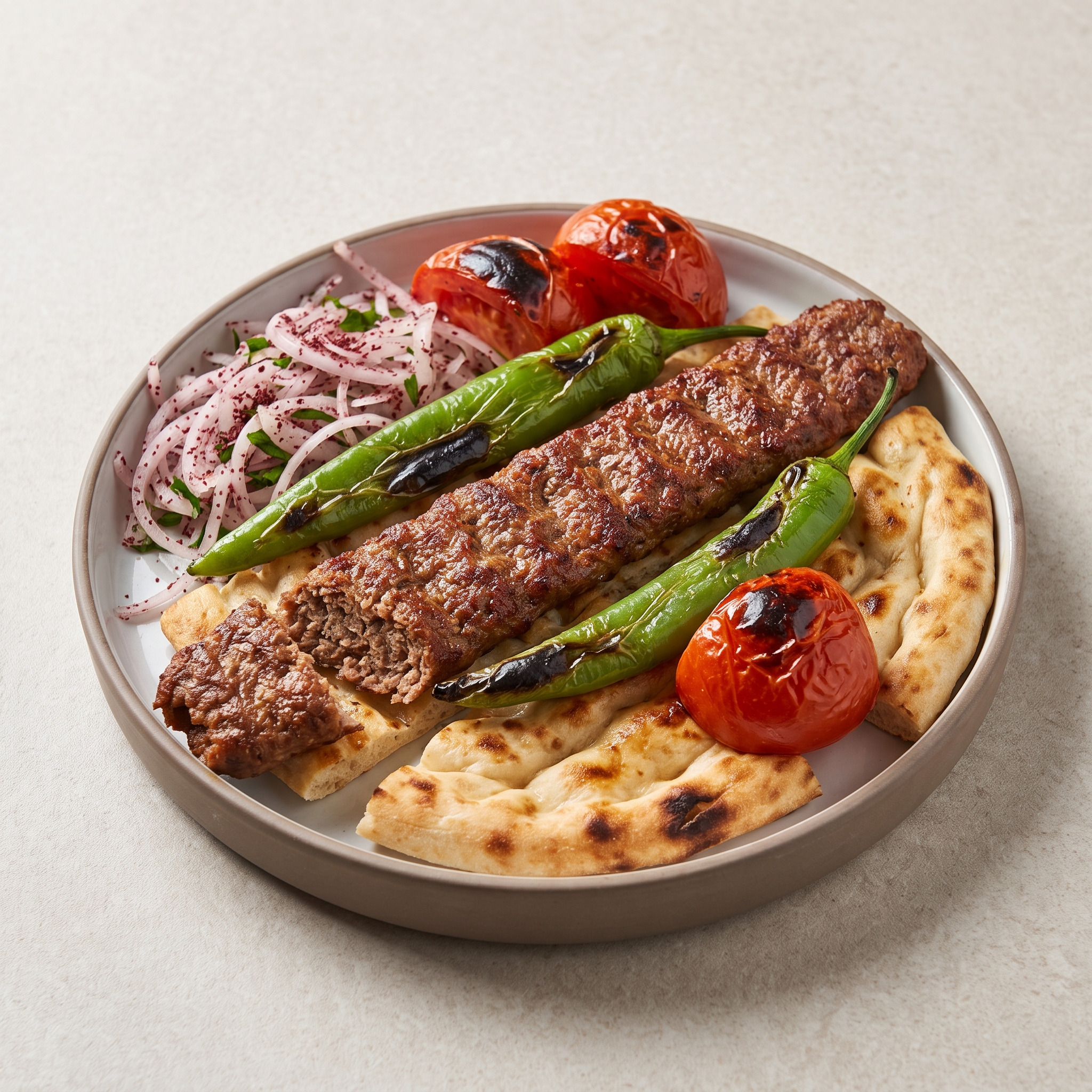 Adana Kebabı über glühender Holzkohle