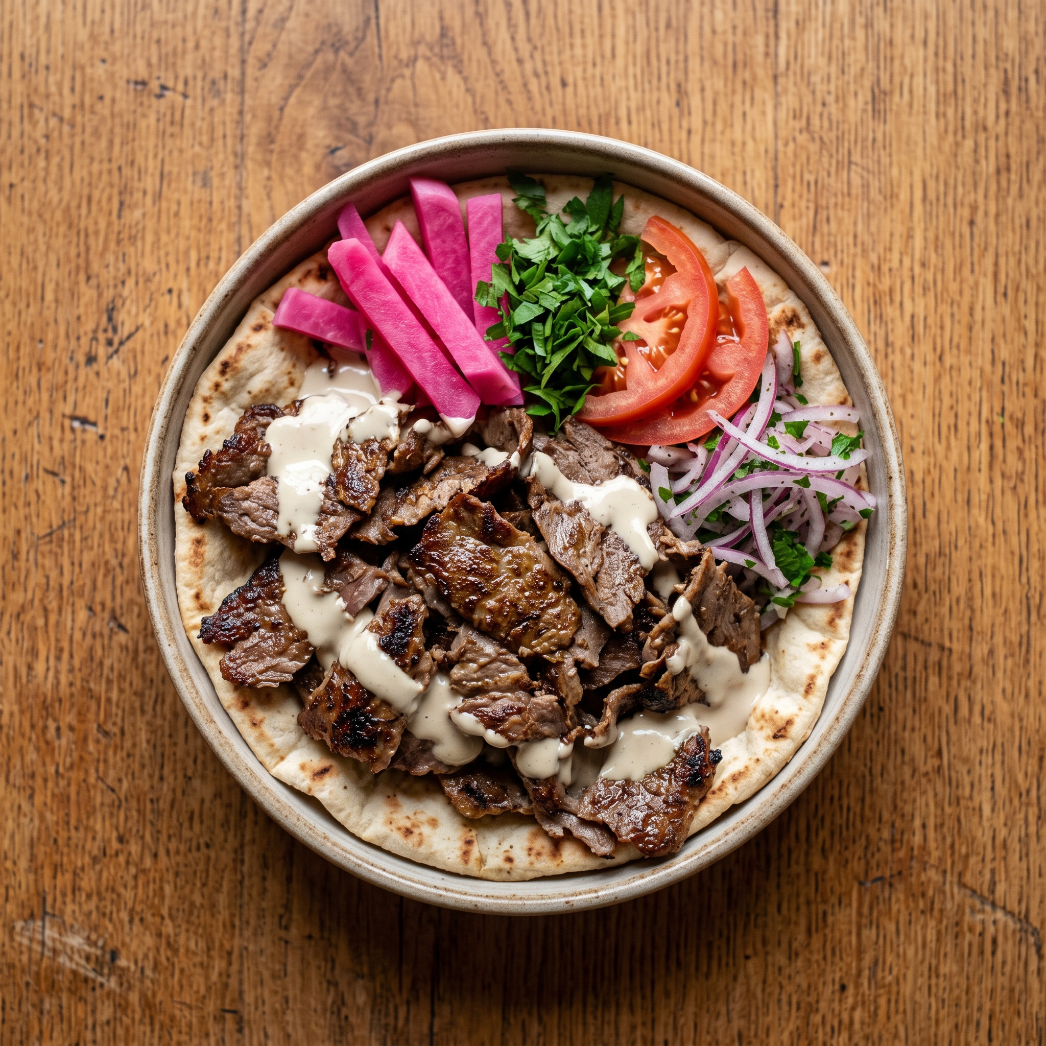 Beef Shawarma vom vertikalen Grill